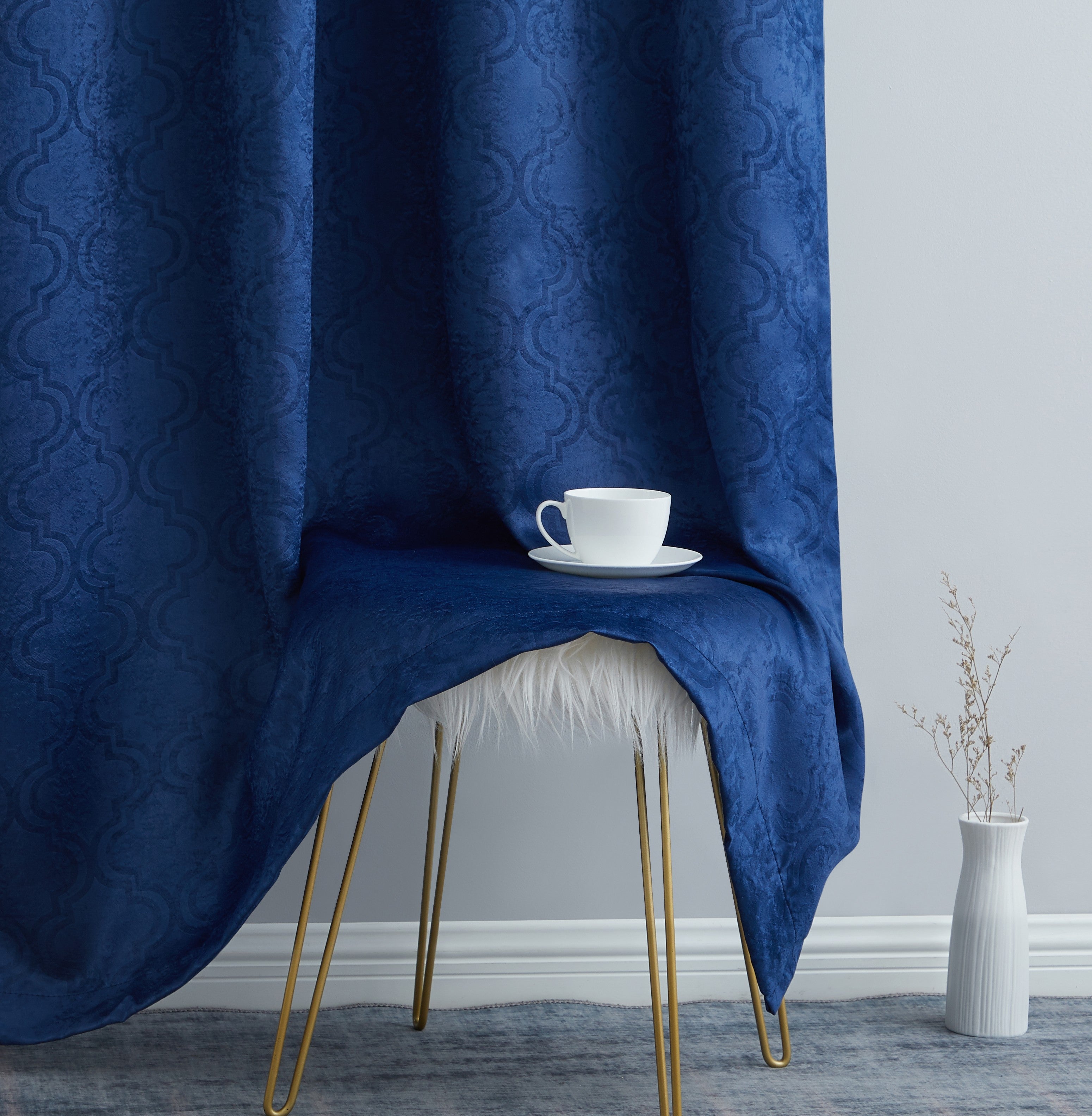 Redmont Lattice Room Darkening Grommet Curtain Panels