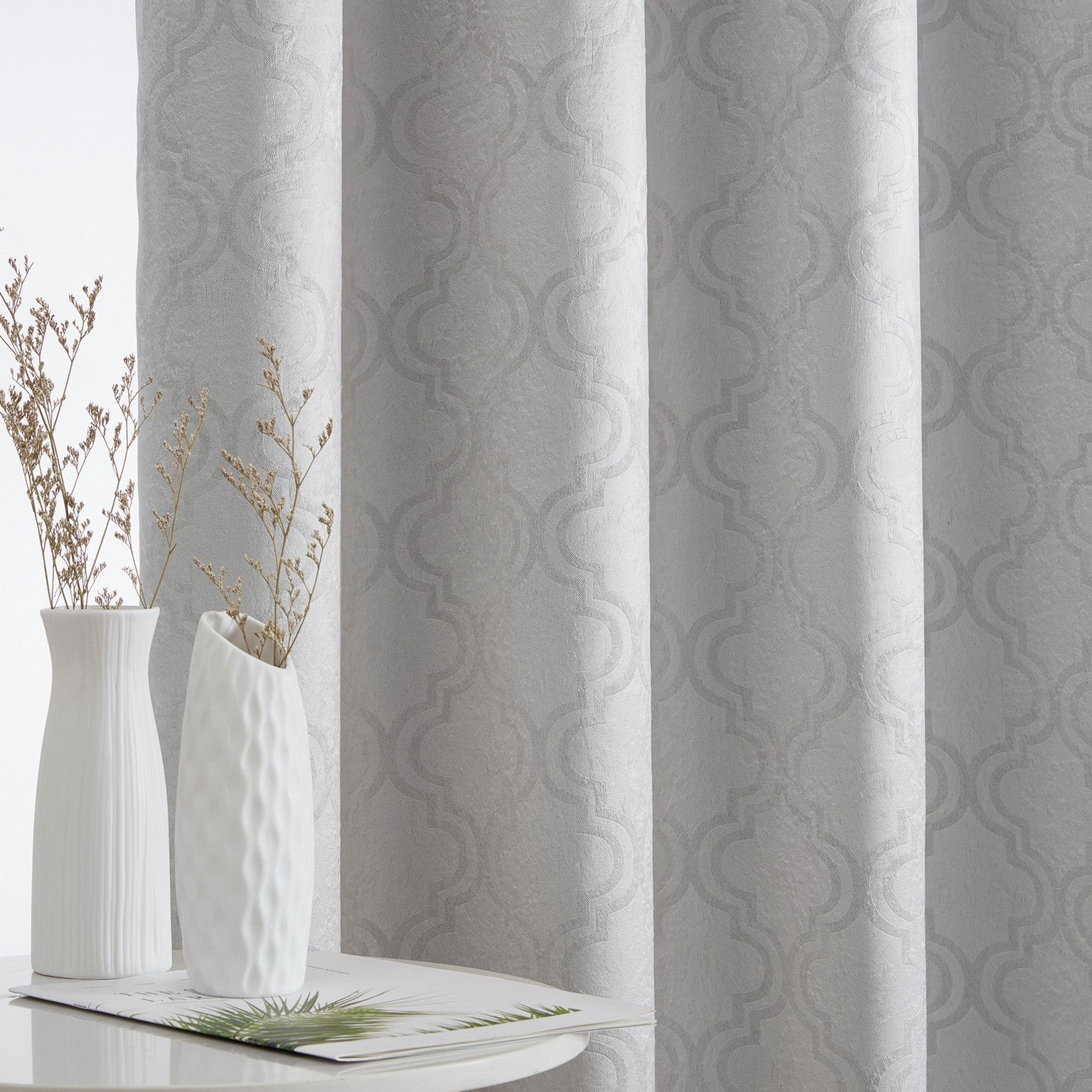 Redmont Lattice Room Darkening Grommet Curtain Panels