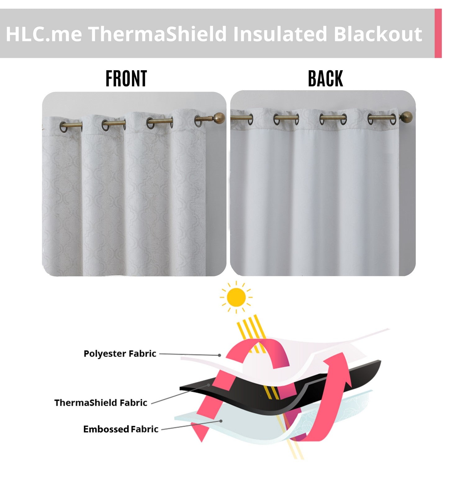 Redmont Lattice Room Darkening Grommet Curtain Panels