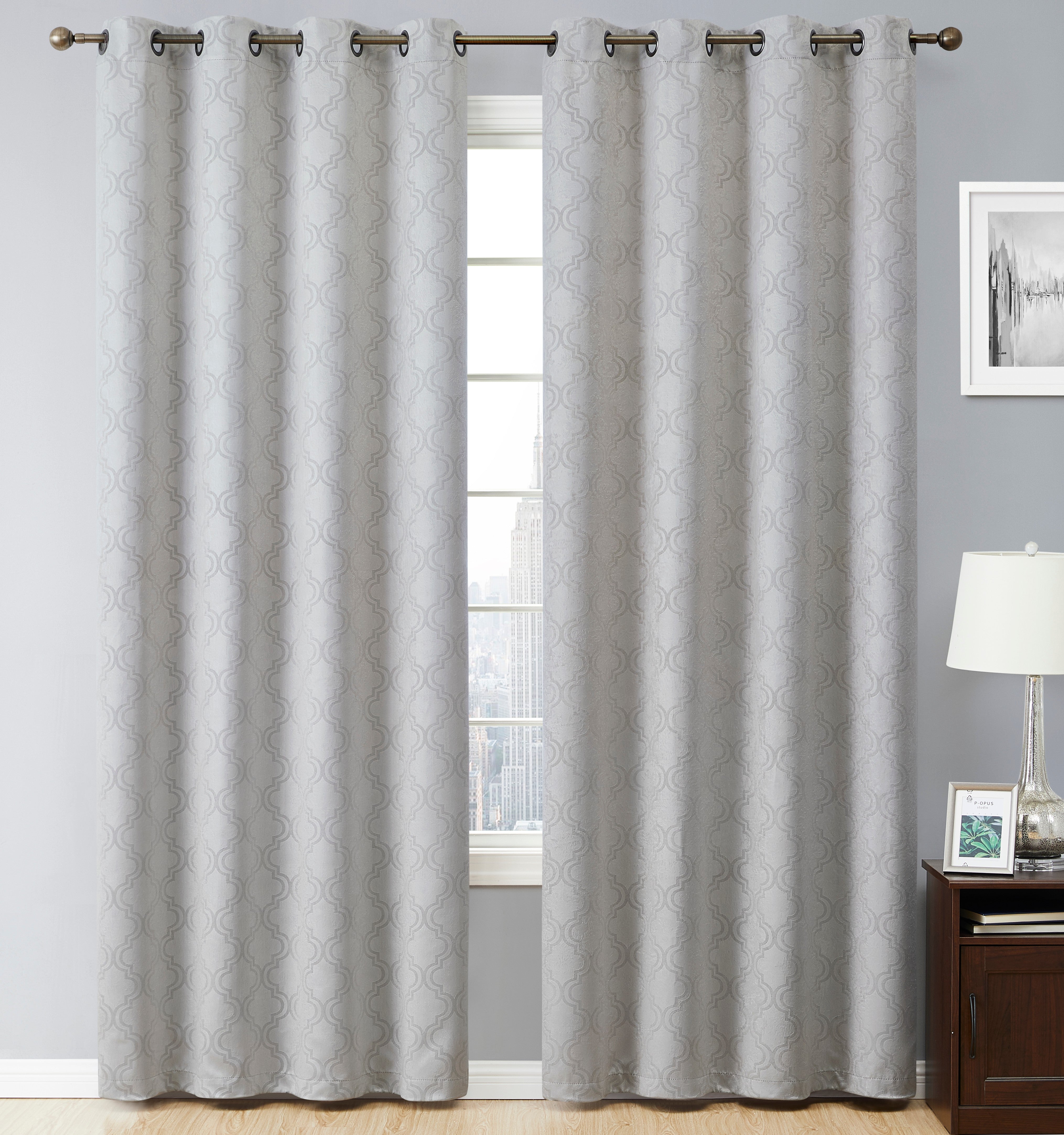 Redmont Lattice Room Darkening Grommet Curtain Panels