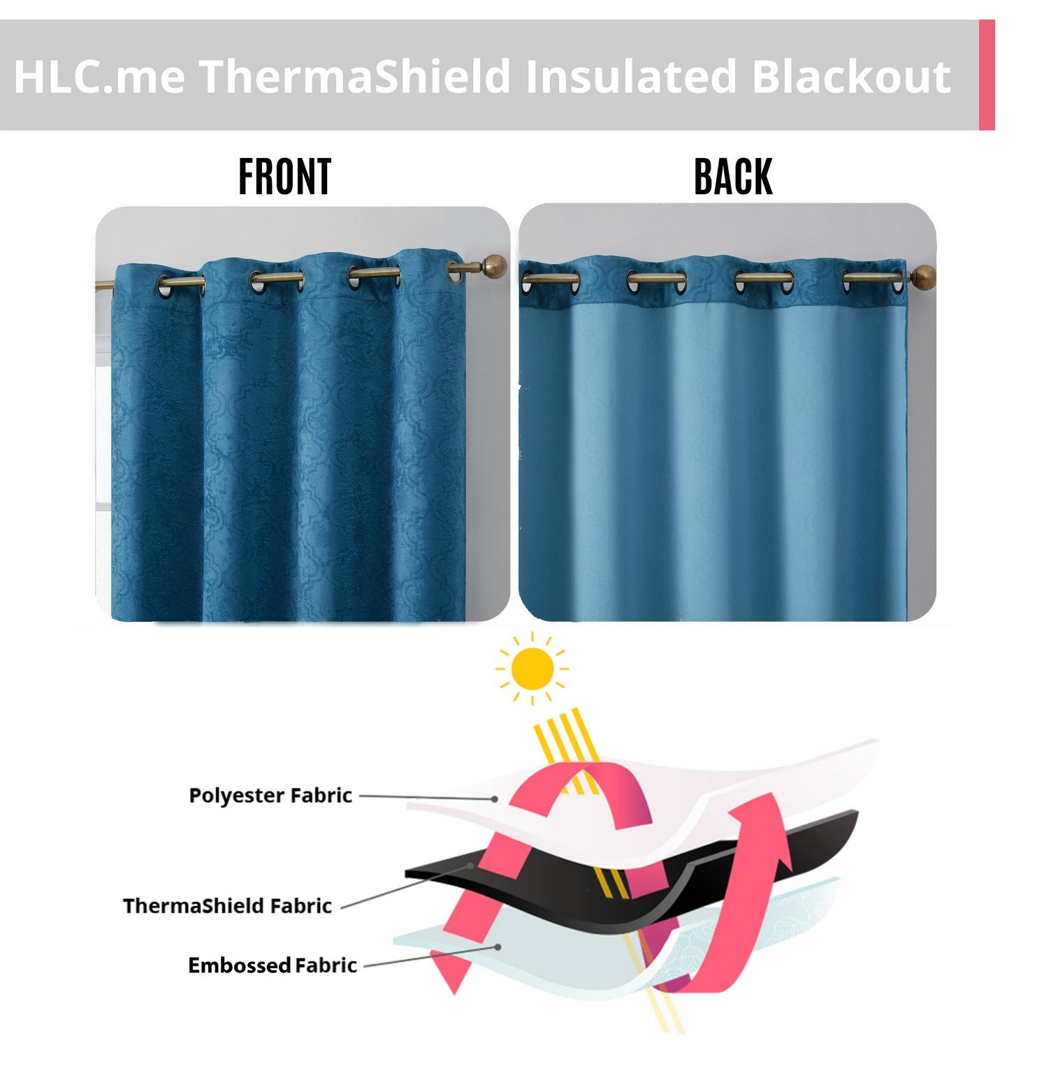 Redmont Lattice Room Darkening Grommet Curtain Panels