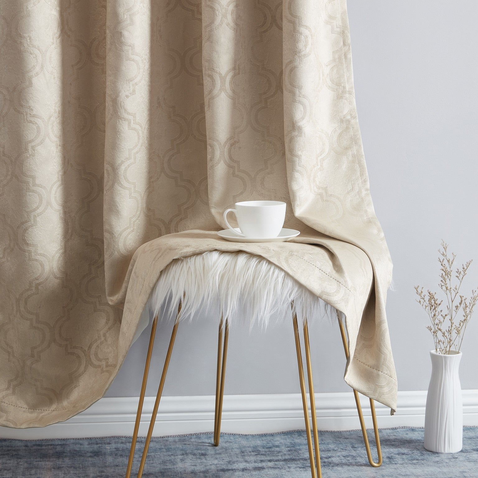 Redmont Lattice Room Darkening Grommet Curtain Panels