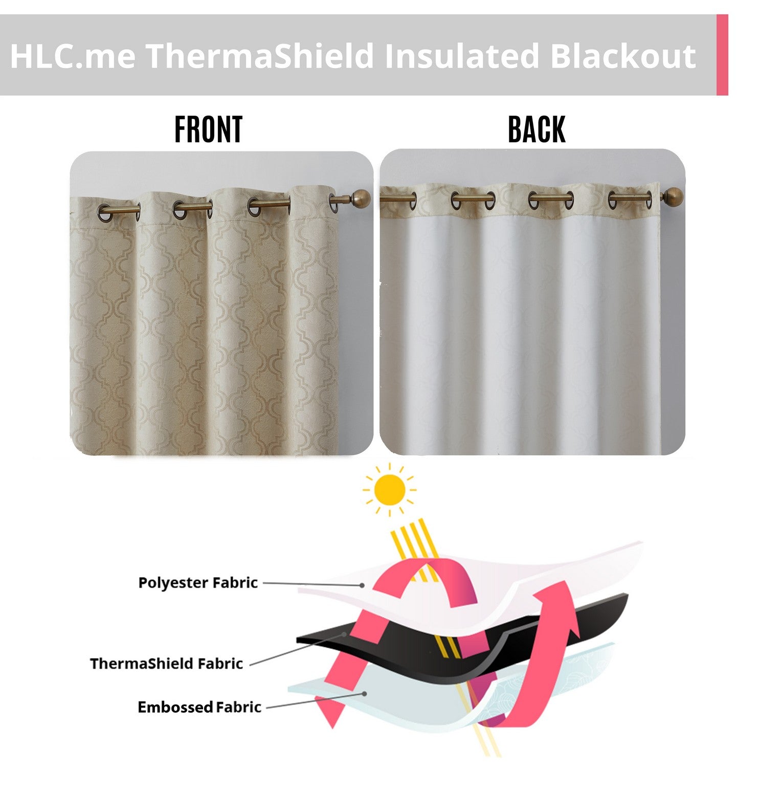 Redmont Lattice Room Darkening Grommet Curtain Panels