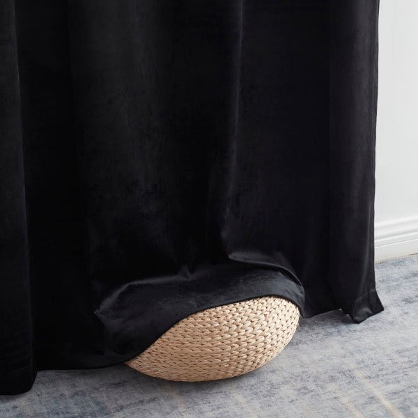 Lopez Velvet Back Tab Rod Pocket Curtain Panels