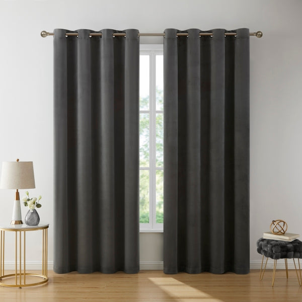 Sawyer Velvet Grommet Curtain Panels
