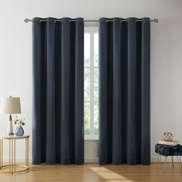 Sawyer Velvet Grommet Curtain Panels