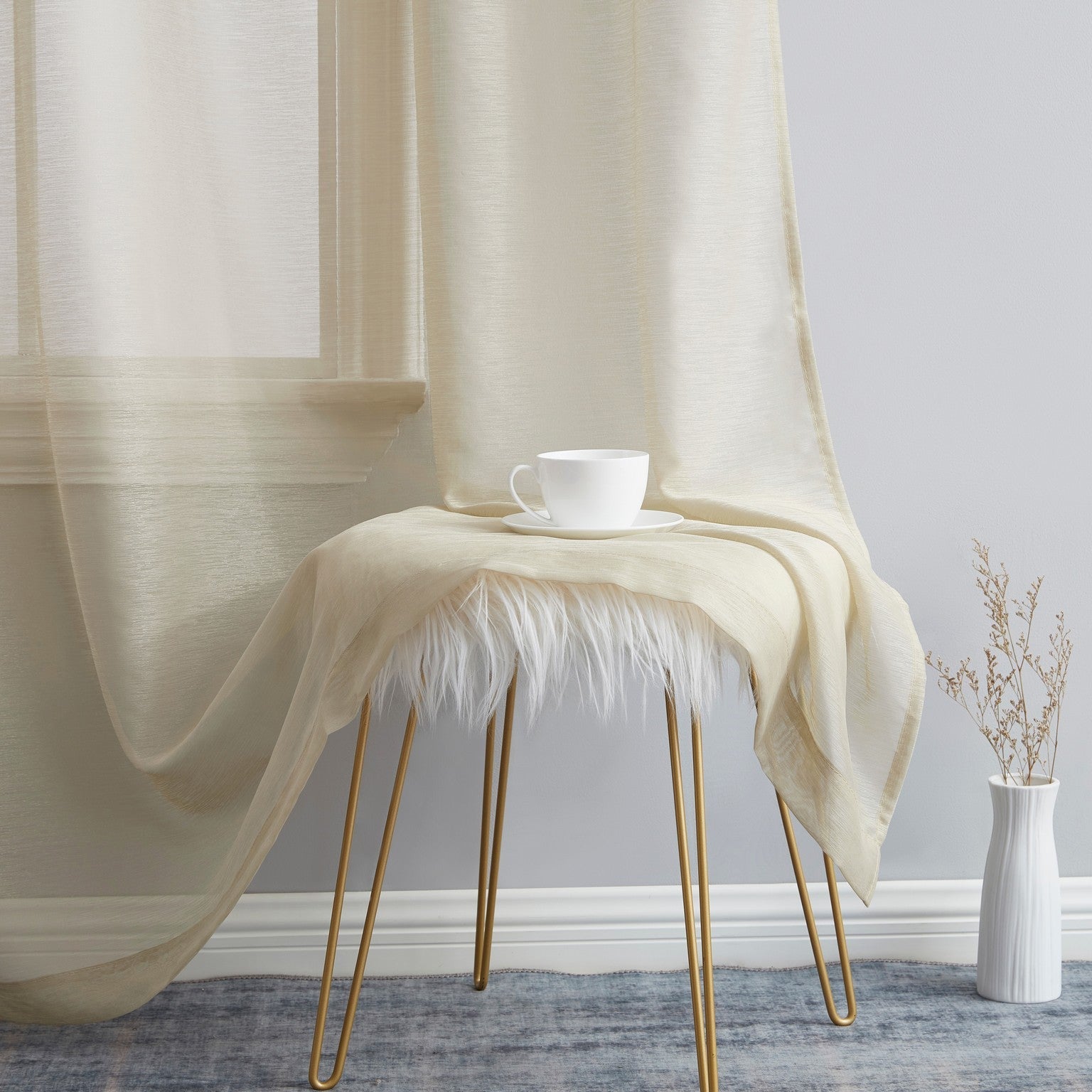 Addison Semi-Sheer Tab Top Curtain Panels