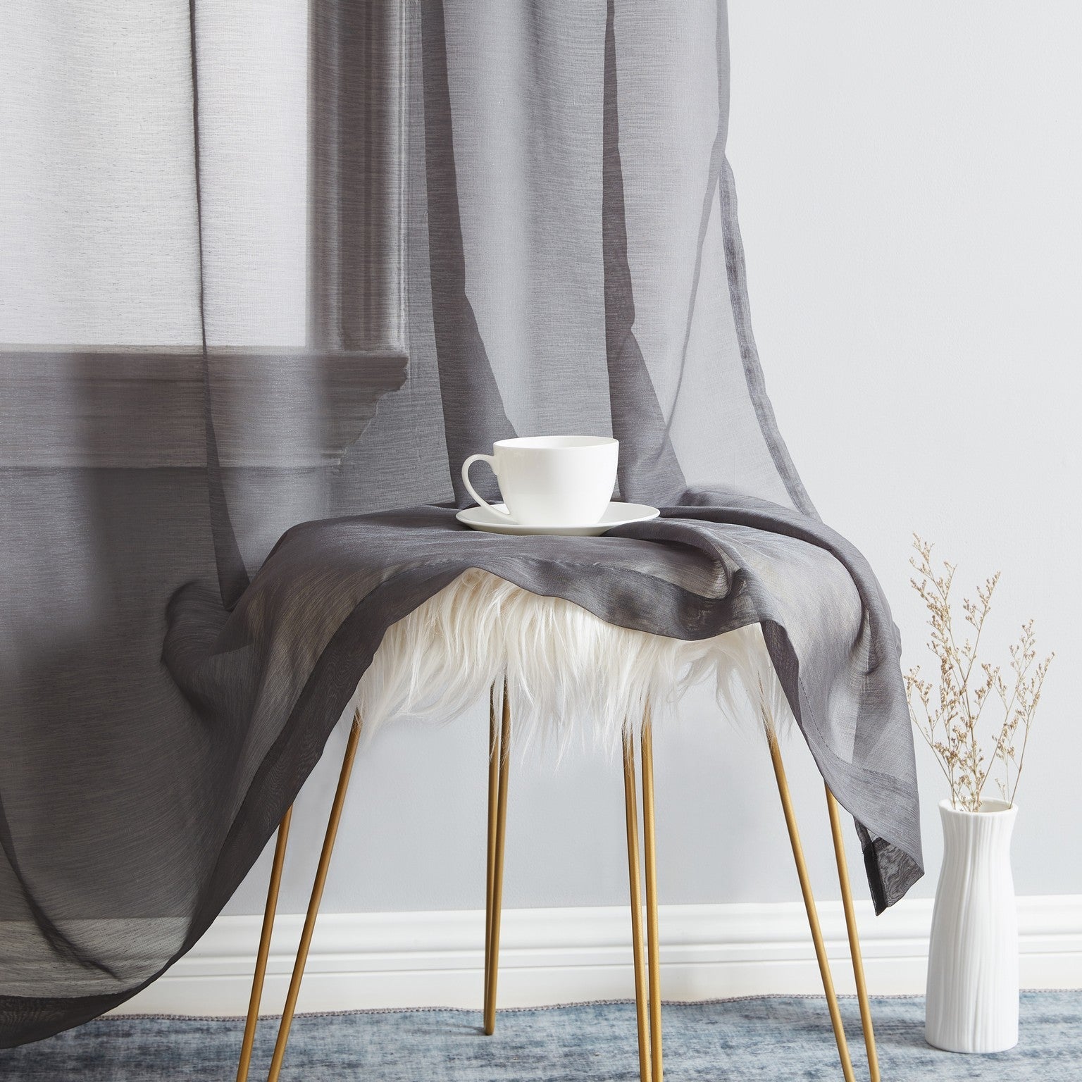 Addison Semi-Sheer Tab Top Curtain Panels