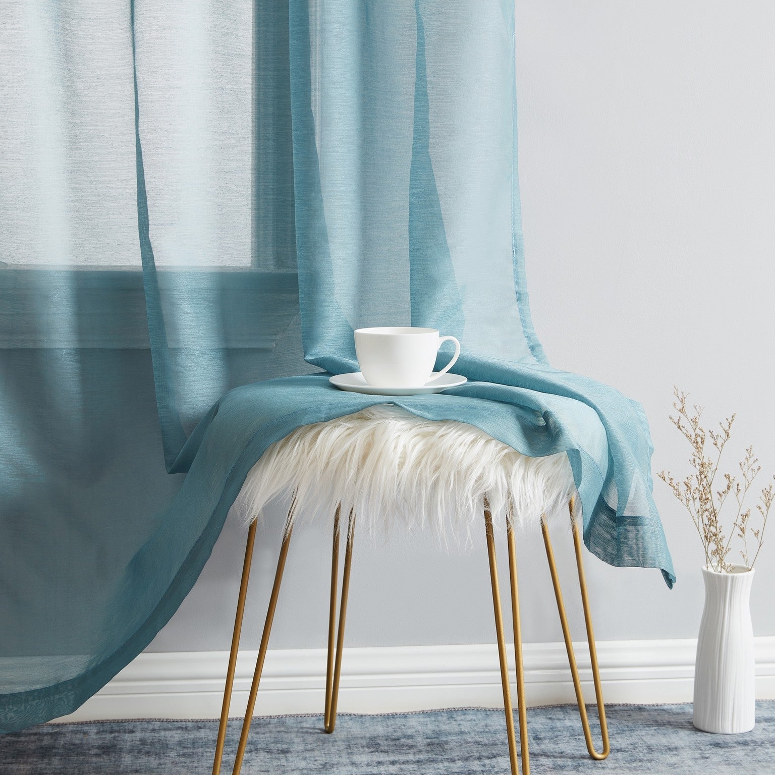 Addison Semi-Sheer Tab Top Curtain Panels