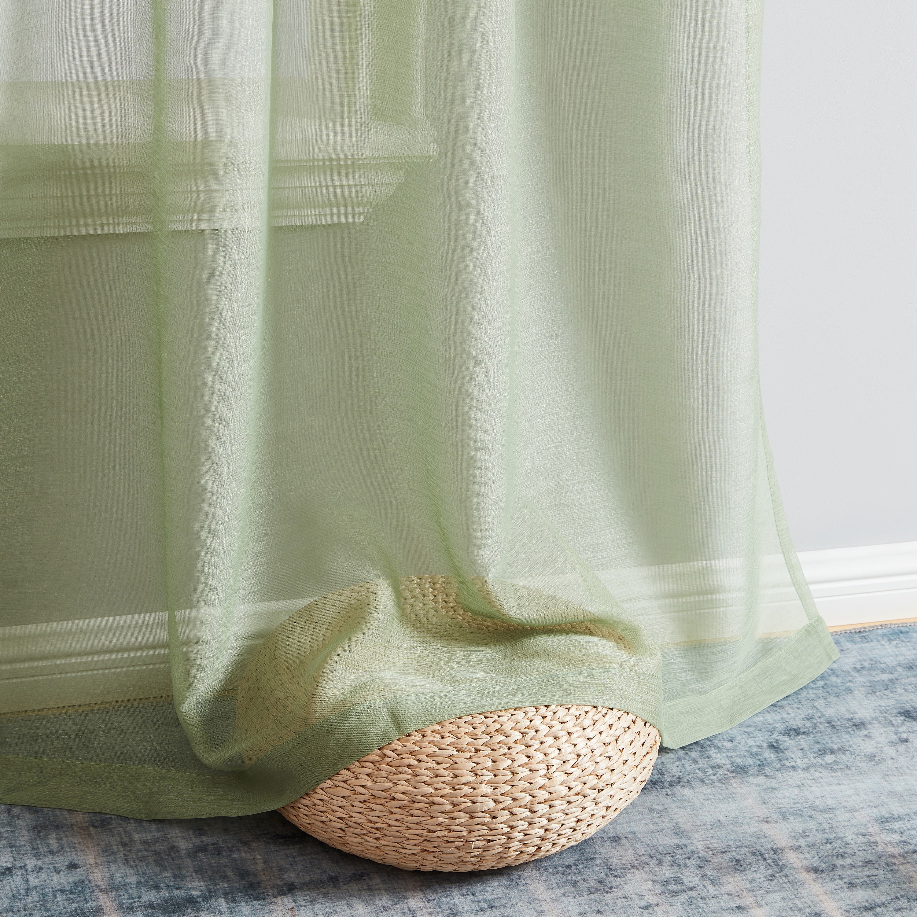 Lauren Semi Sheer Back Tab Rod Pocket Panels