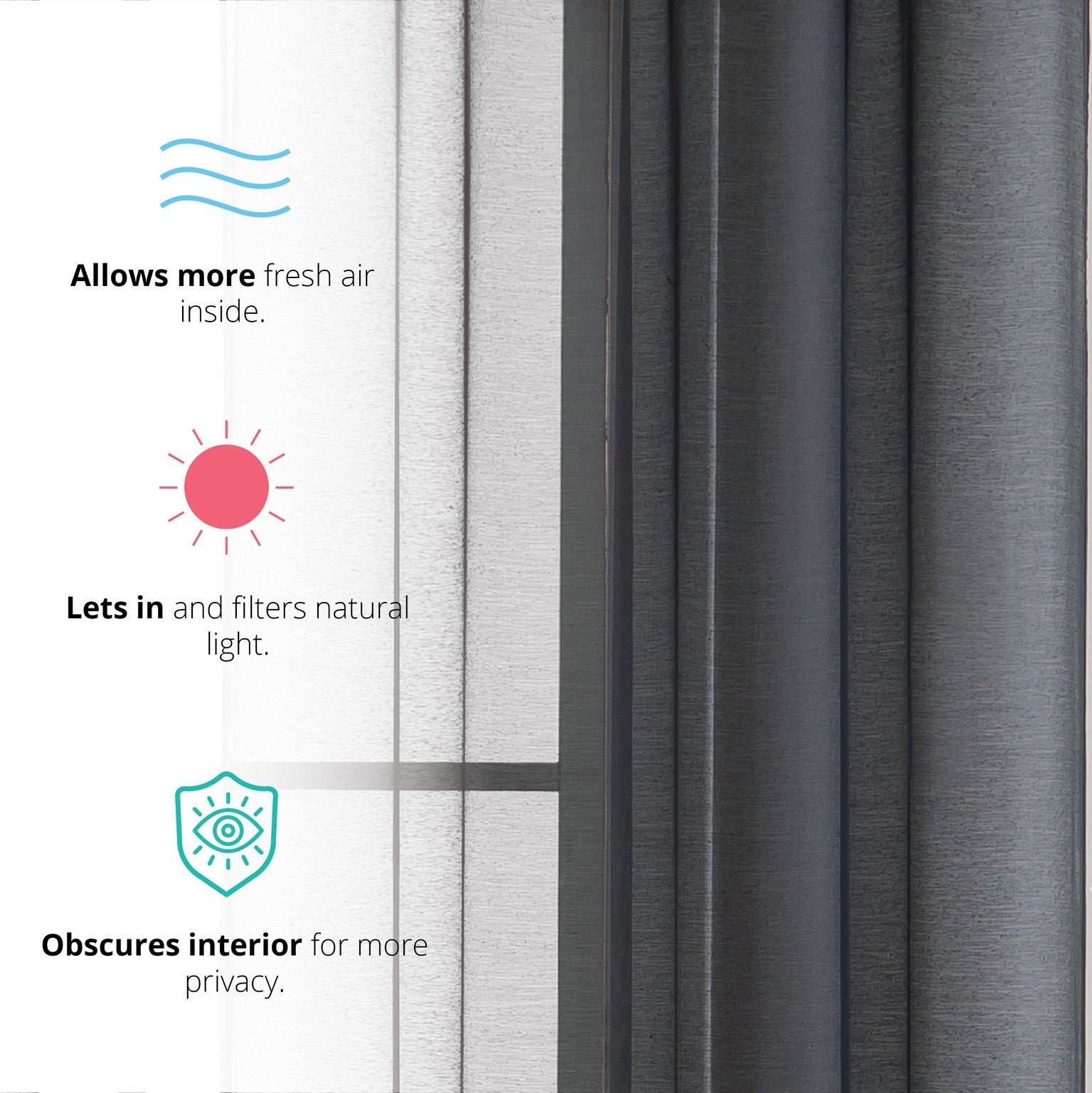 Victoria Semi-Sheer Grommet Curtain Panels