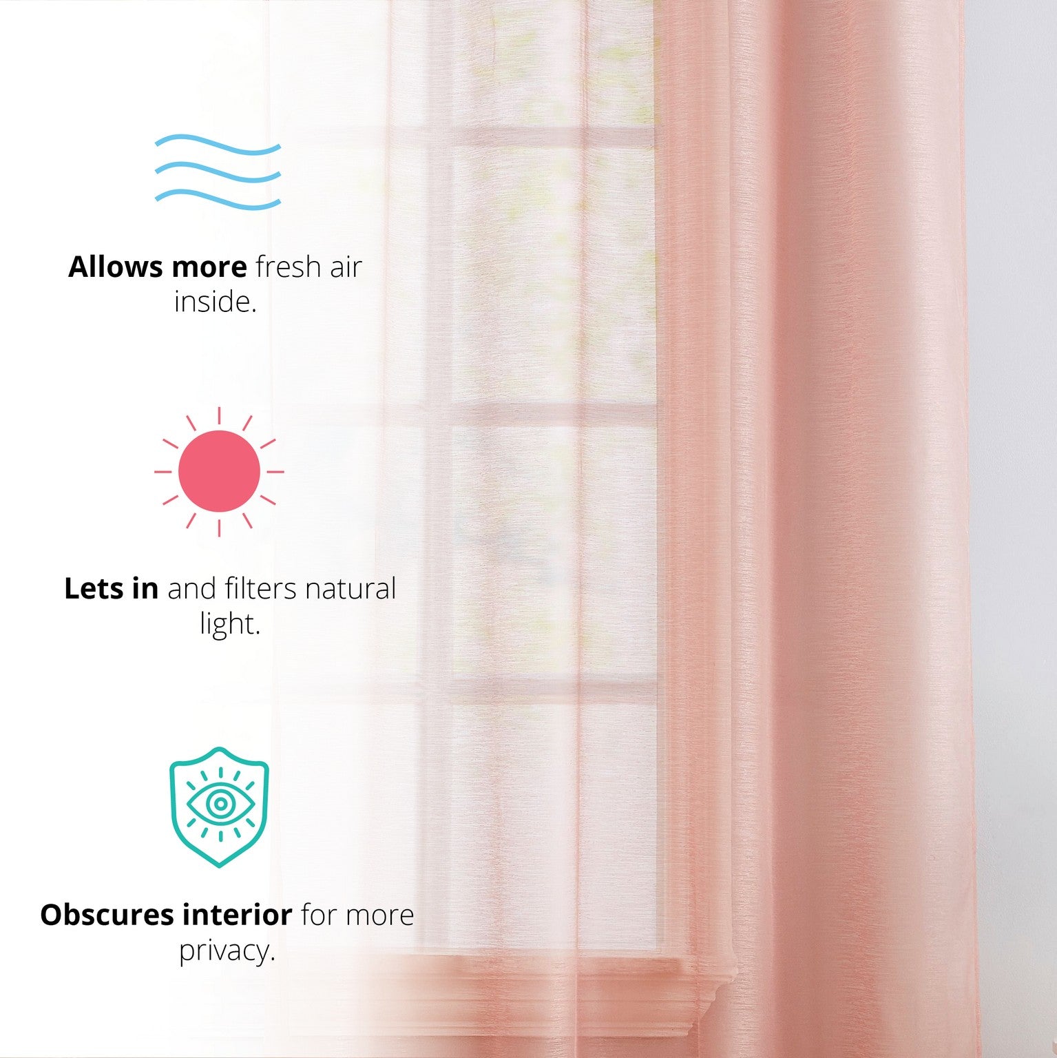 Victoria Semi-Sheer Grommet Curtain Panels