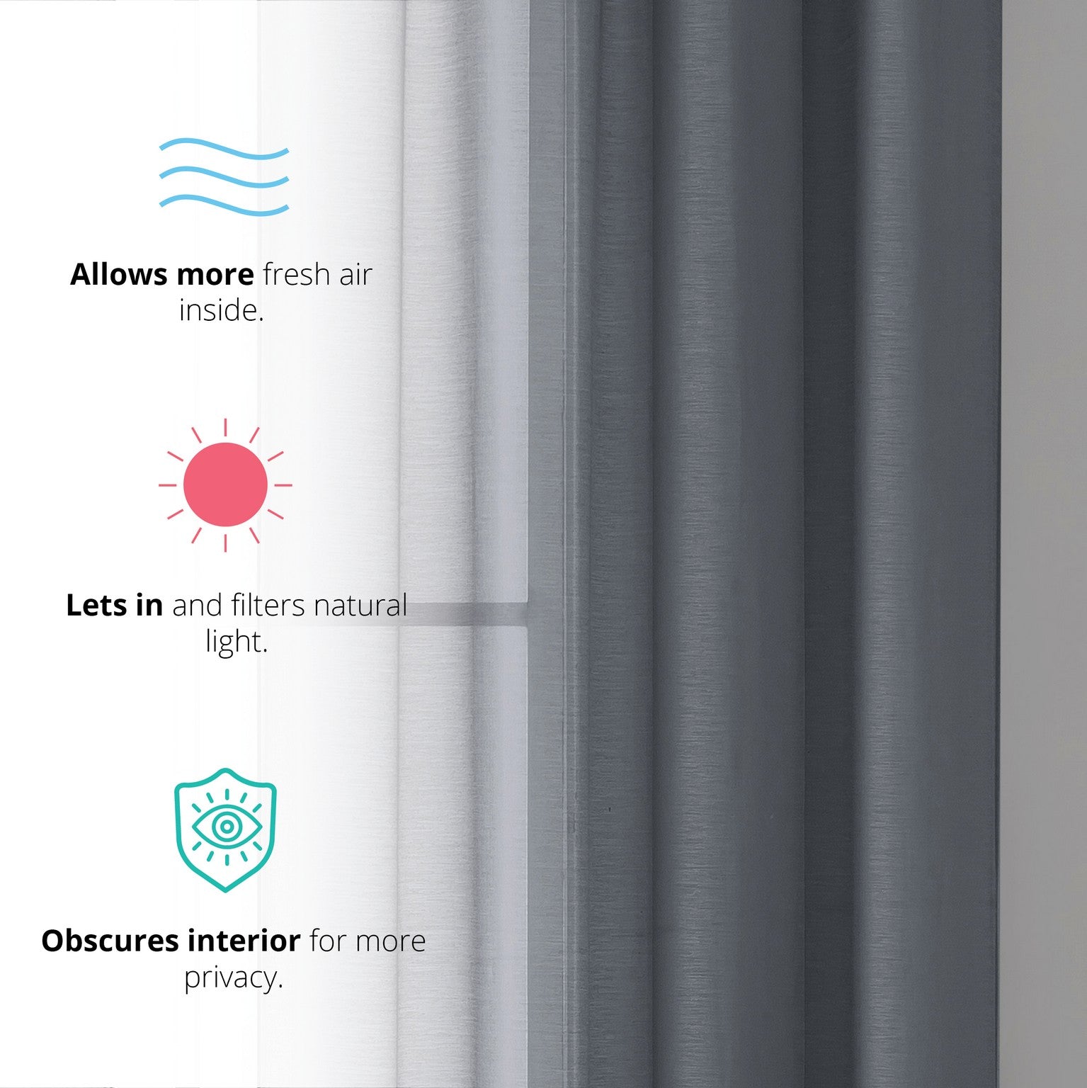 Victoria Semi-Sheer Grommet Curtain Panels