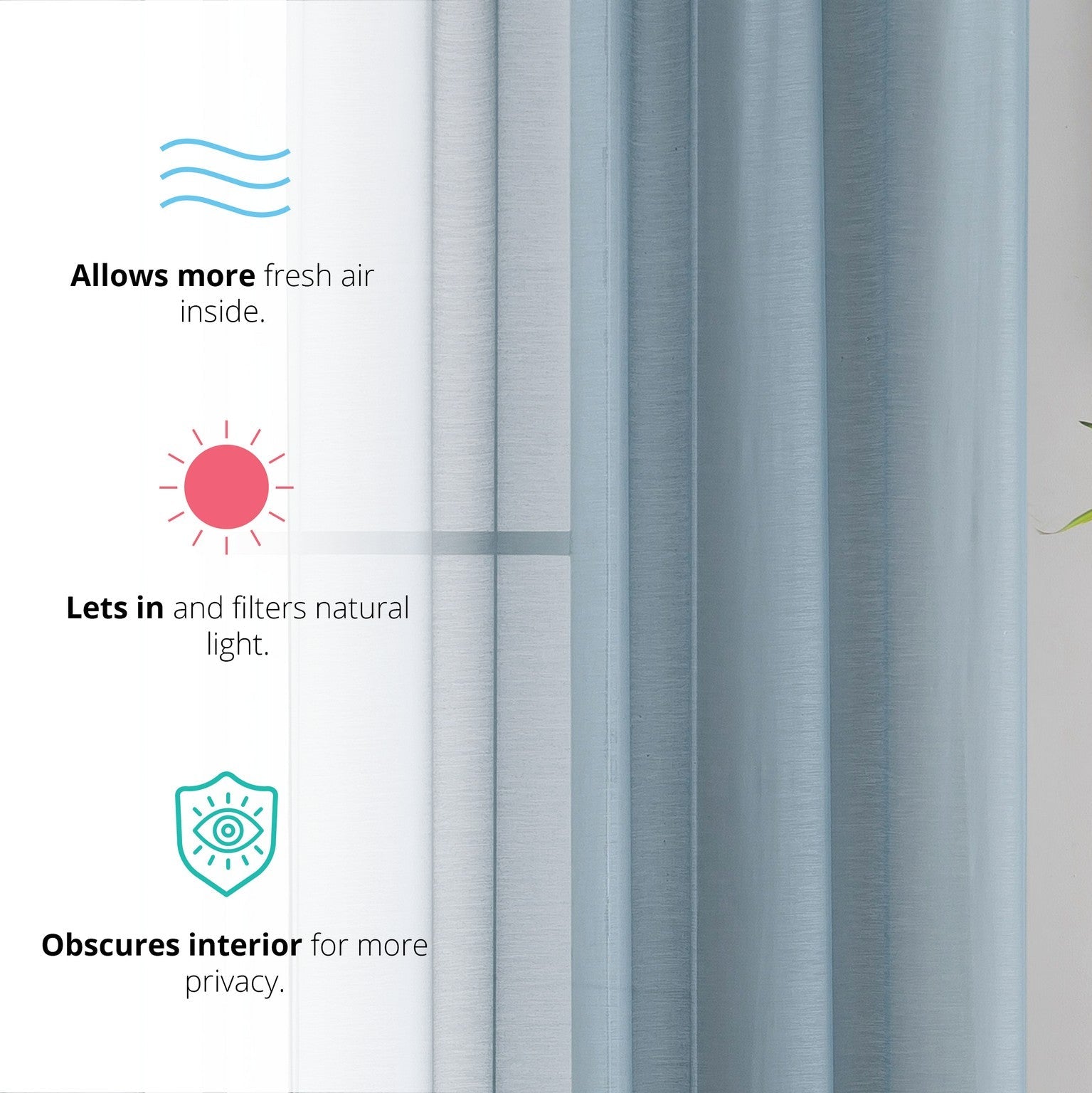 Victoria Semi-Sheer Grommet Curtain Panels