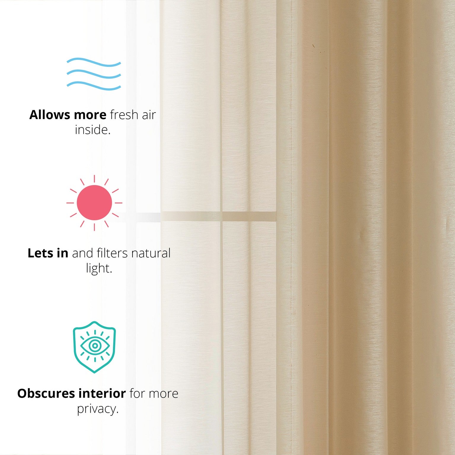 Victoria Semi-Sheer Grommet Curtain Panels