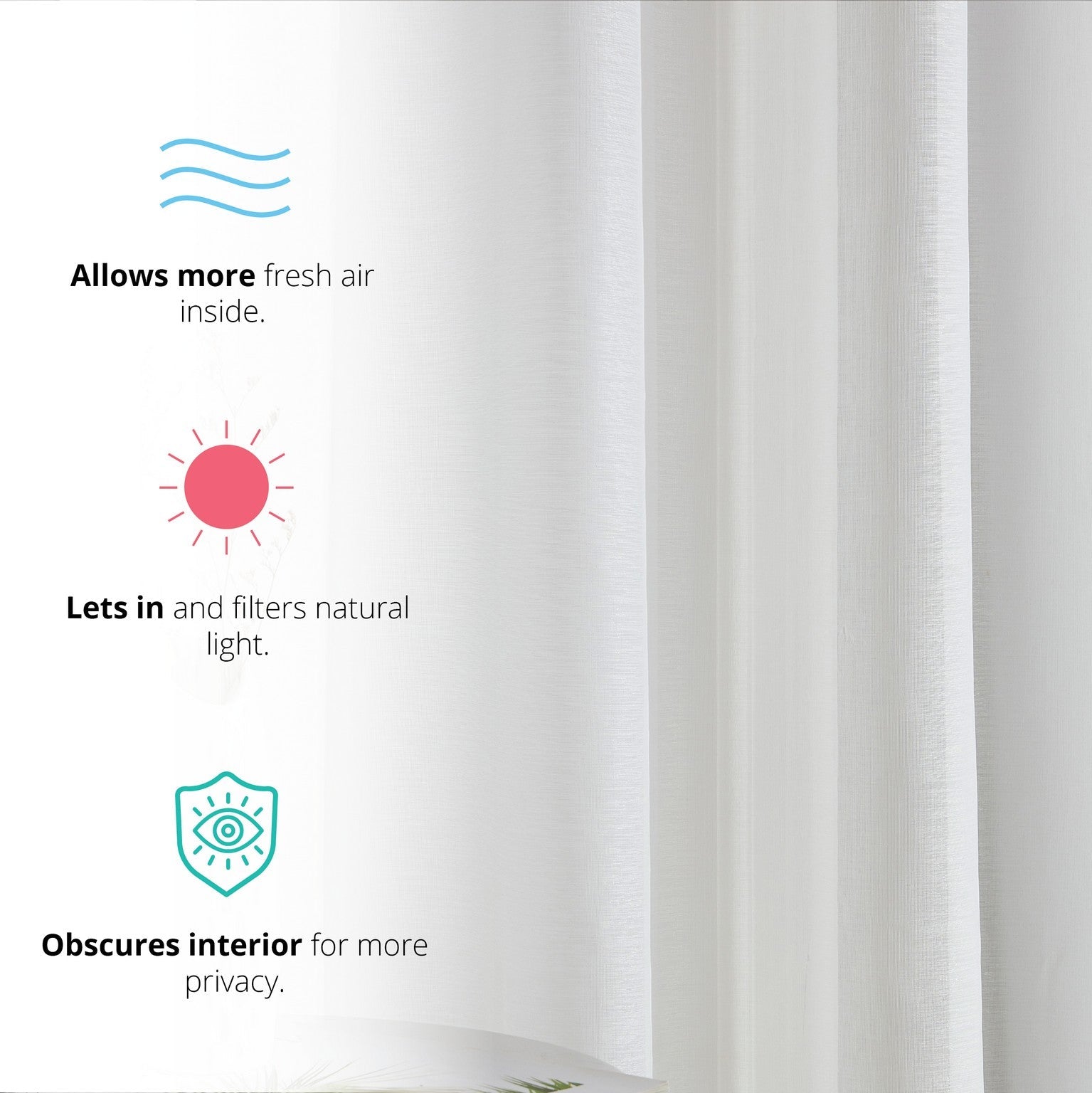 Victoria Semi-Sheer Grommet Curtain Panels