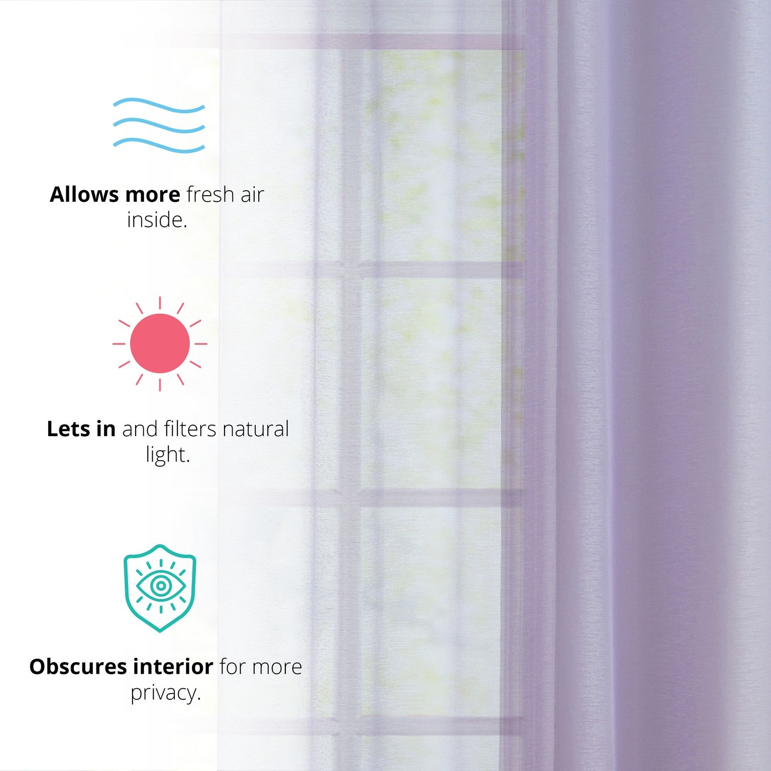 Victoria Semi-Sheer Grommet Curtain Panels