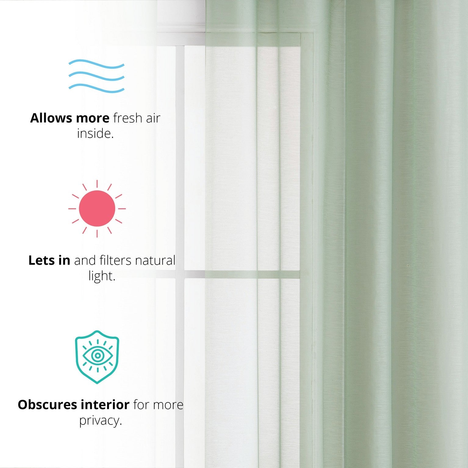 Victoria Semi-Sheer Grommet Curtain Panels