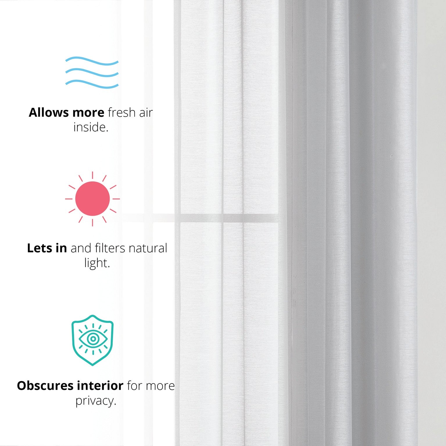 Victoria Semi-Sheer Grommet Curtain Panels