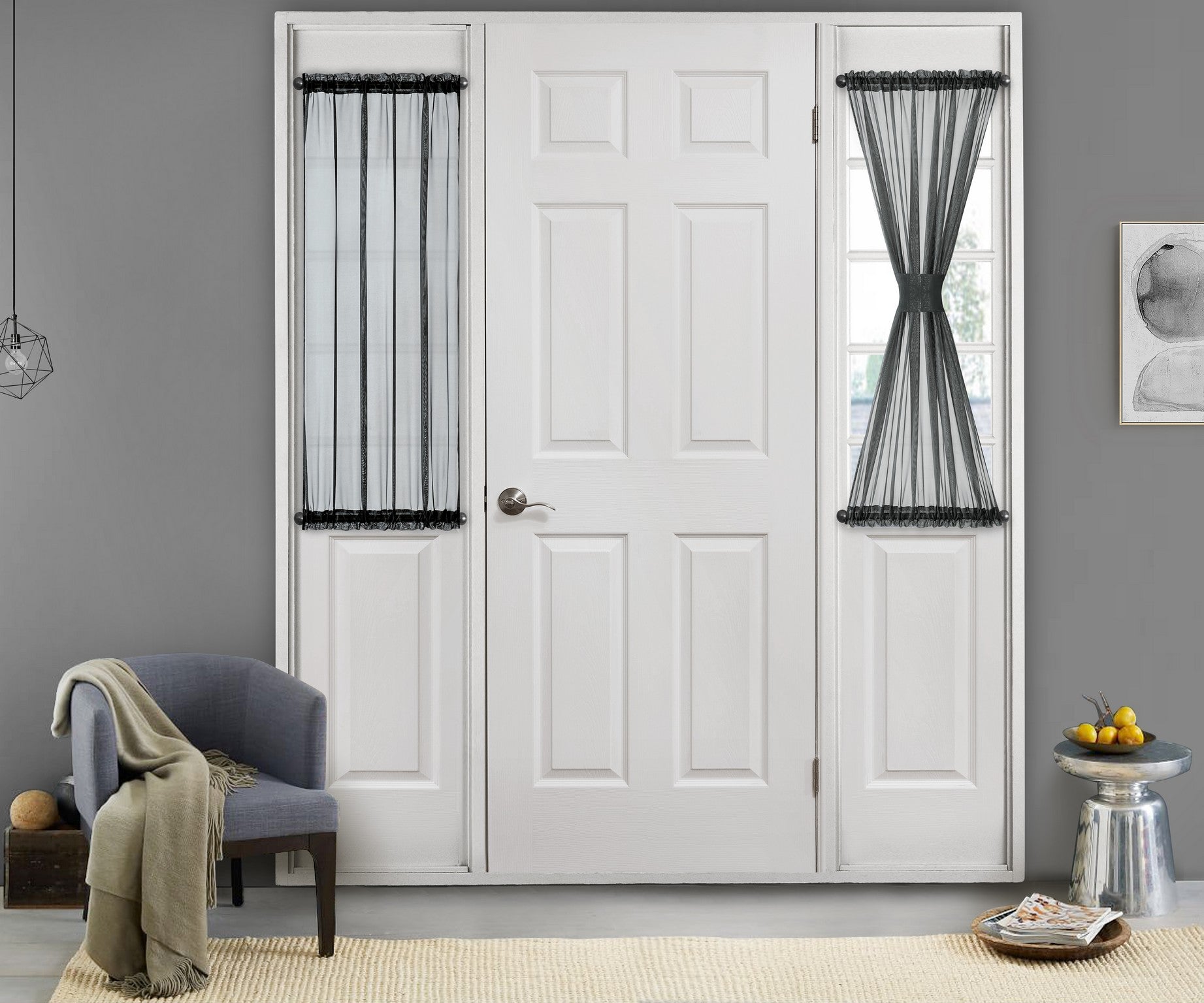 Sheer French Door Curtains