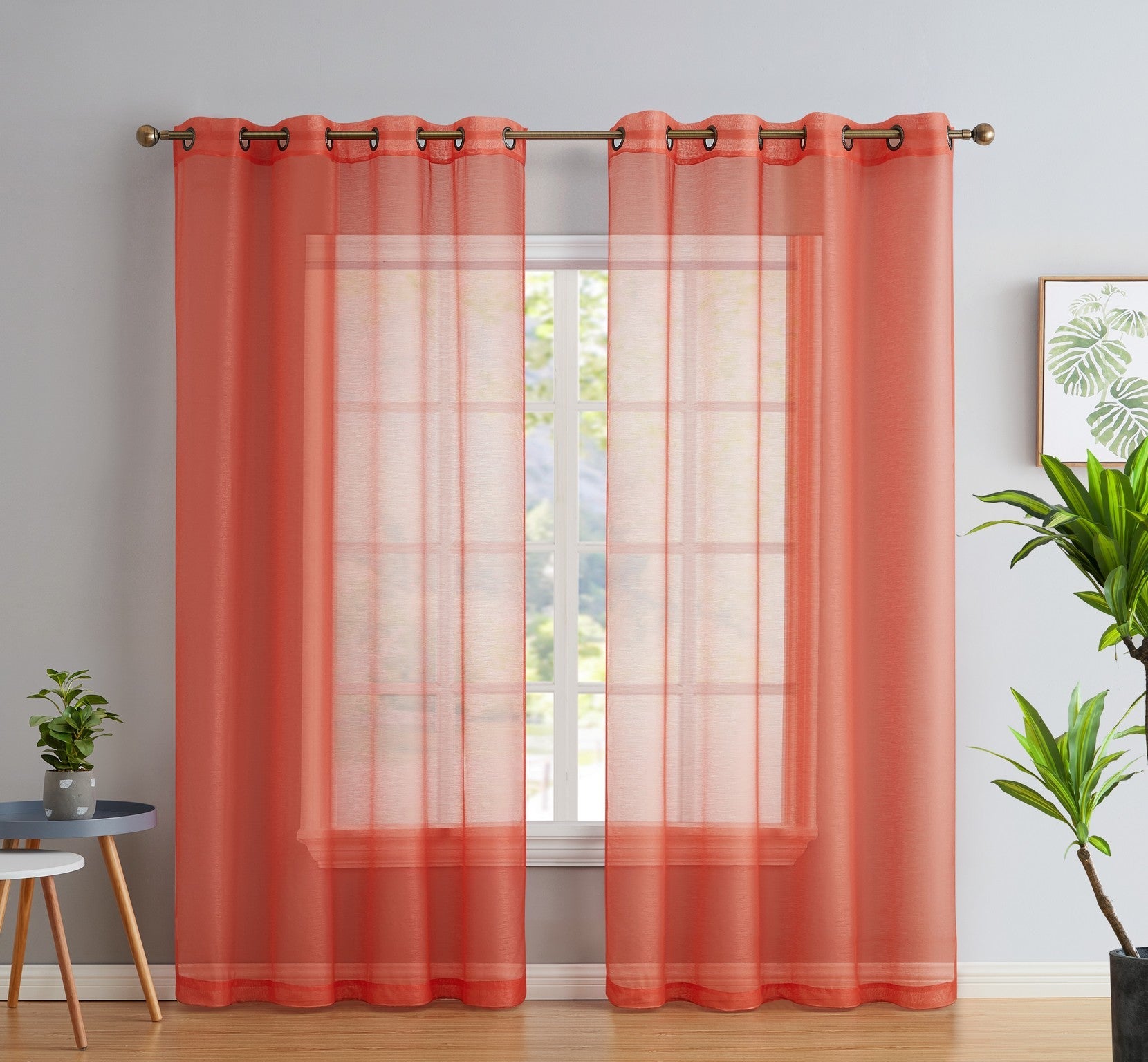 Victoria Semi-Sheer Grommet Curtain Panels