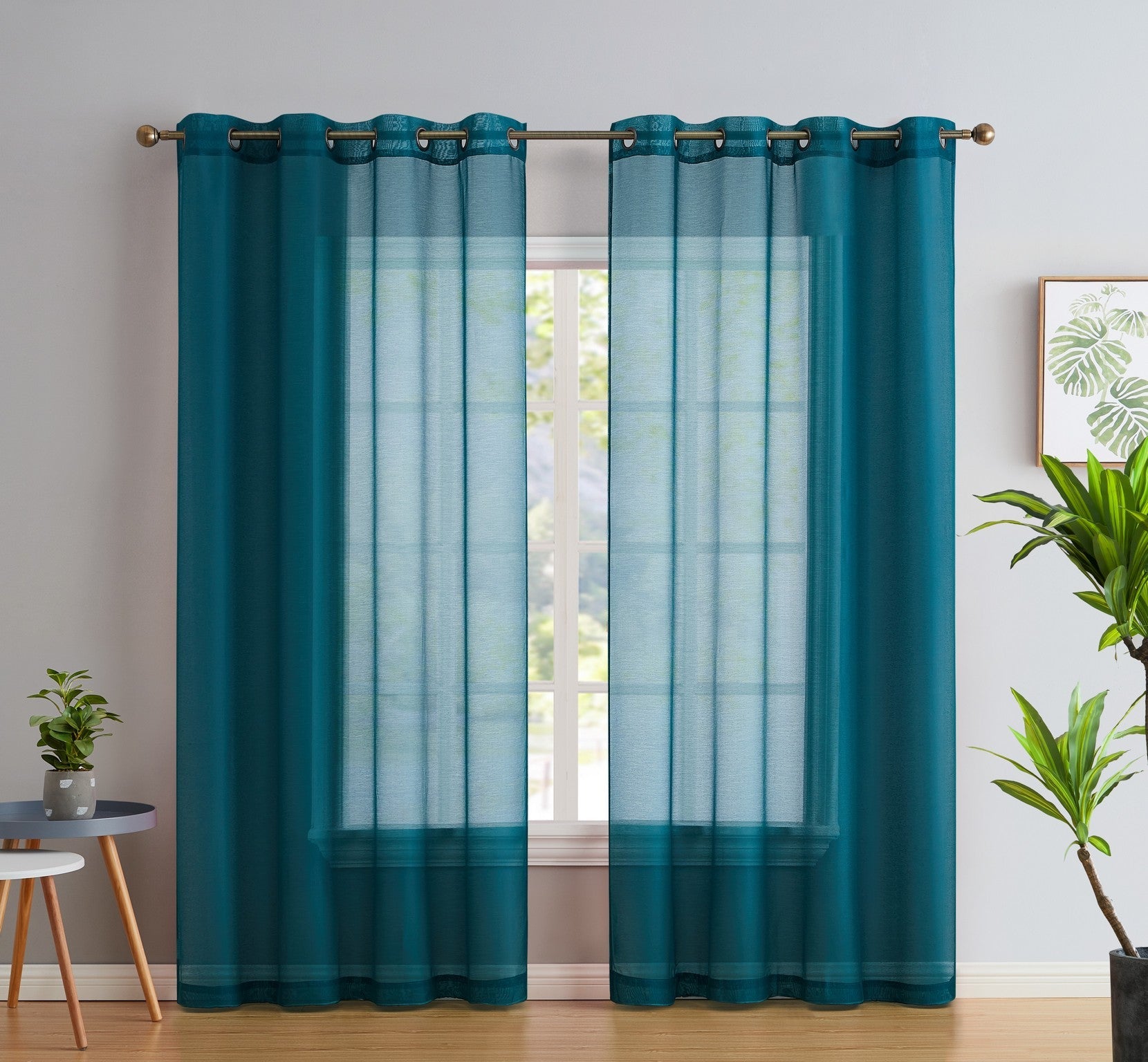 Victoria Semi-Sheer Grommet Curtain Panels