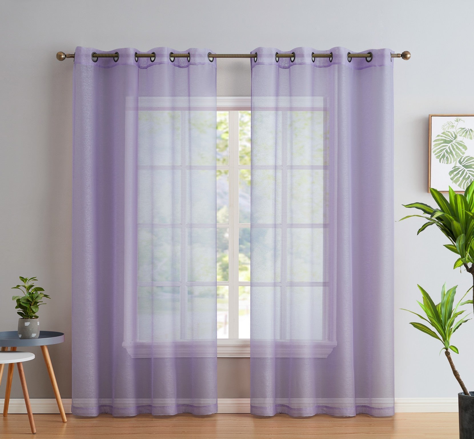 Victoria Semi-Sheer Grommet Curtain Panels