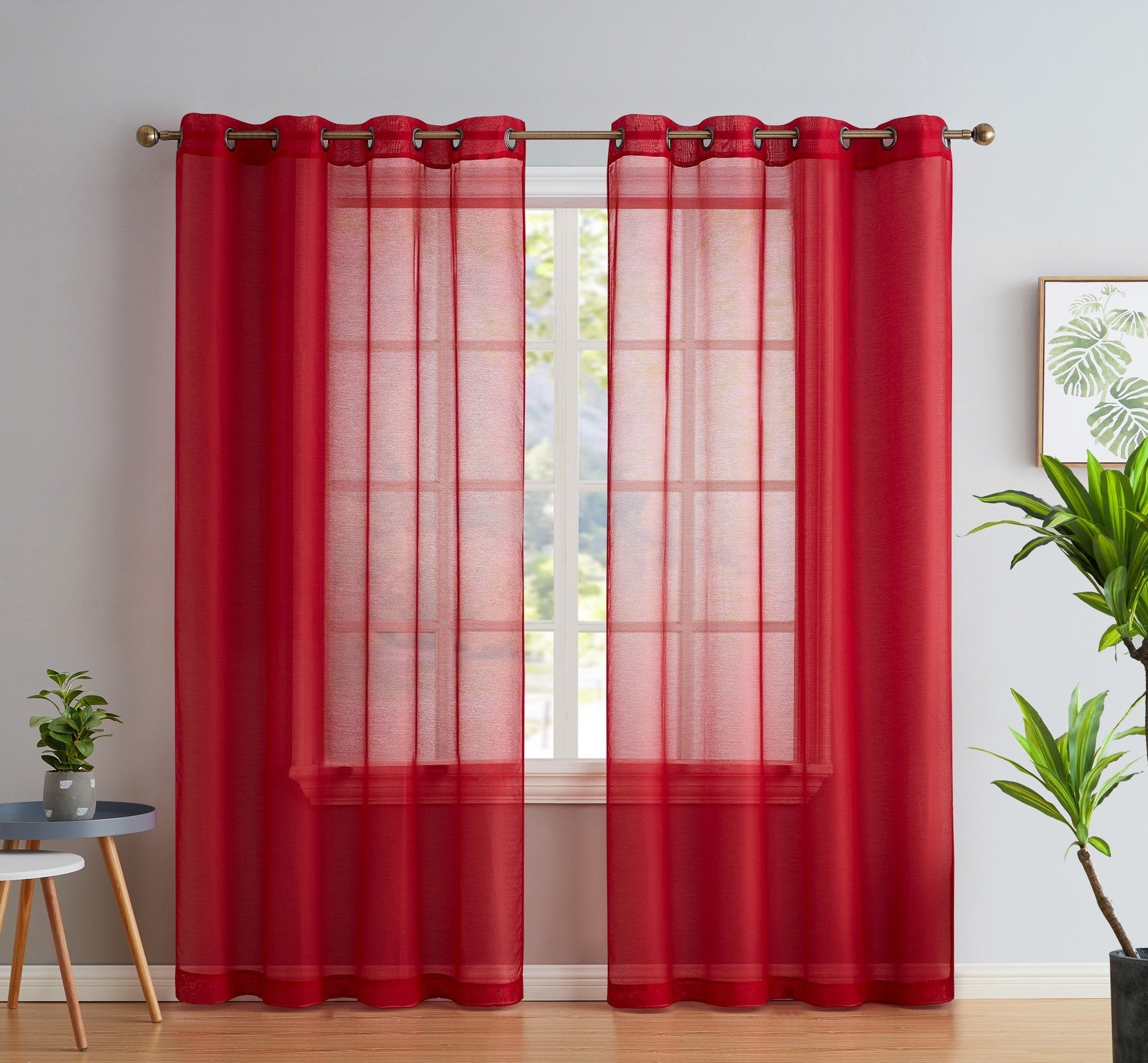 Victoria Semi-Sheer Grommet Curtain Panels