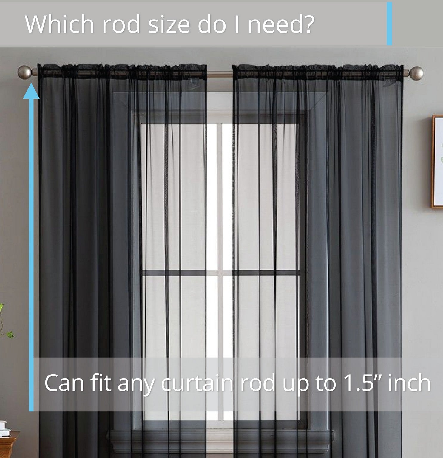 Lucento Sheer Rod Pocket Curtain Panels