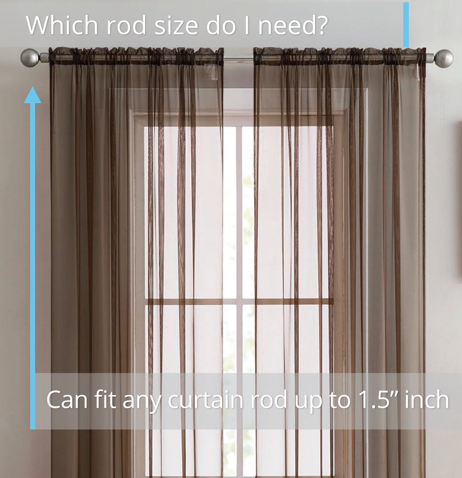 Lucento Sheer Rod Pocket Curtain Panels