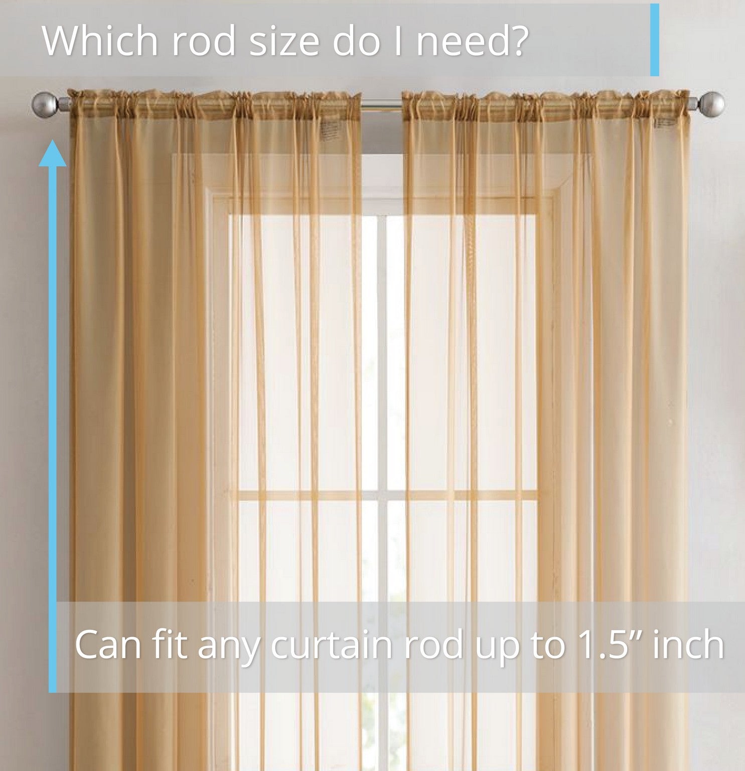 Lucento Sheer Rod Pocket Curtain Panels