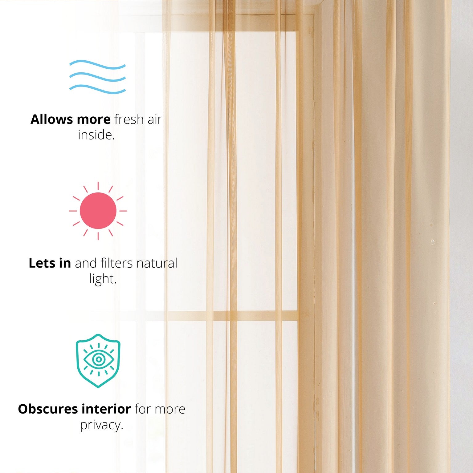 Lucento Sheer Rod Pocket Curtain Panels