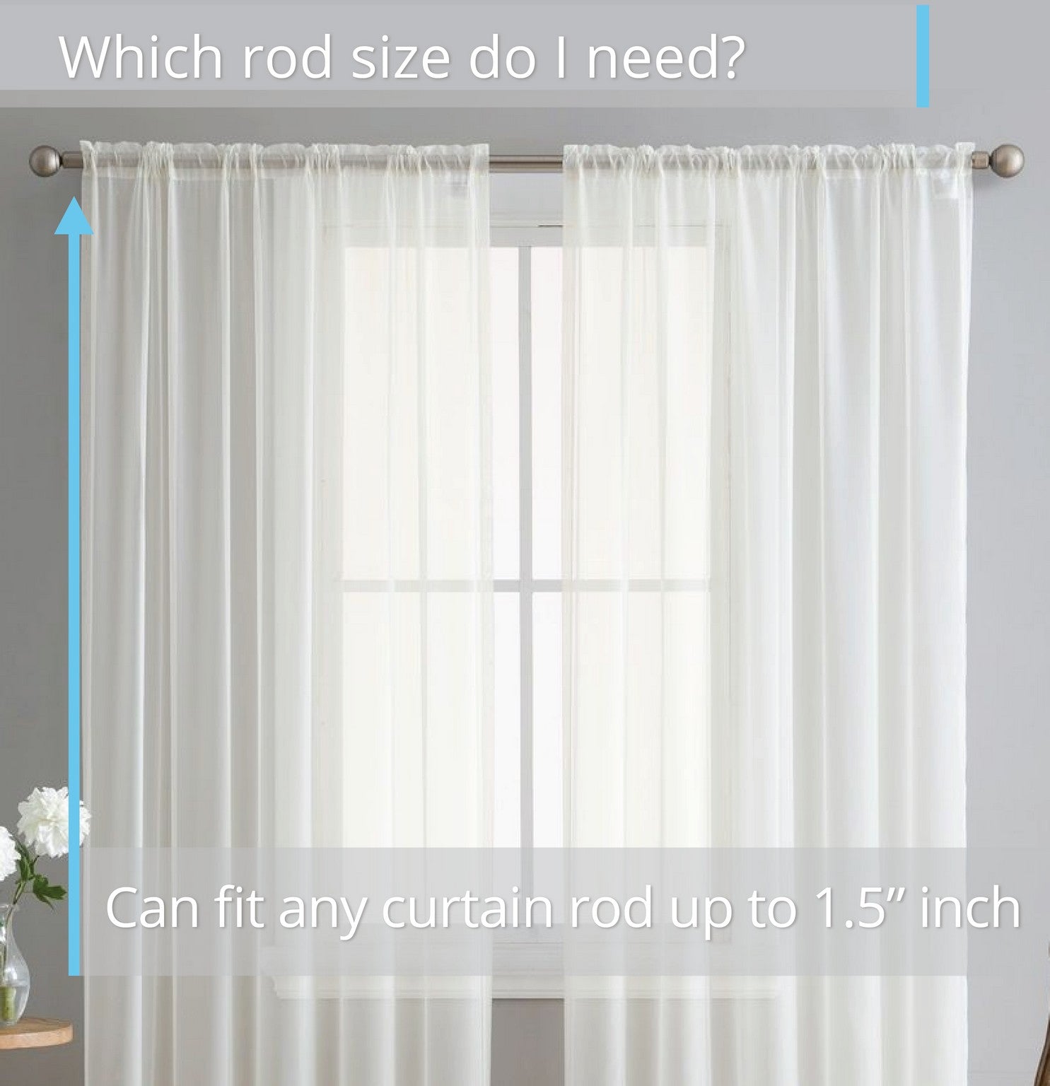 Lucento Sheer Rod Pocket Curtain Panels