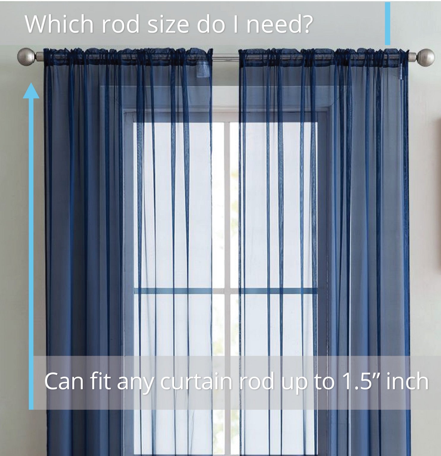 Lucento Sheer Rod Pocket Curtain Panels