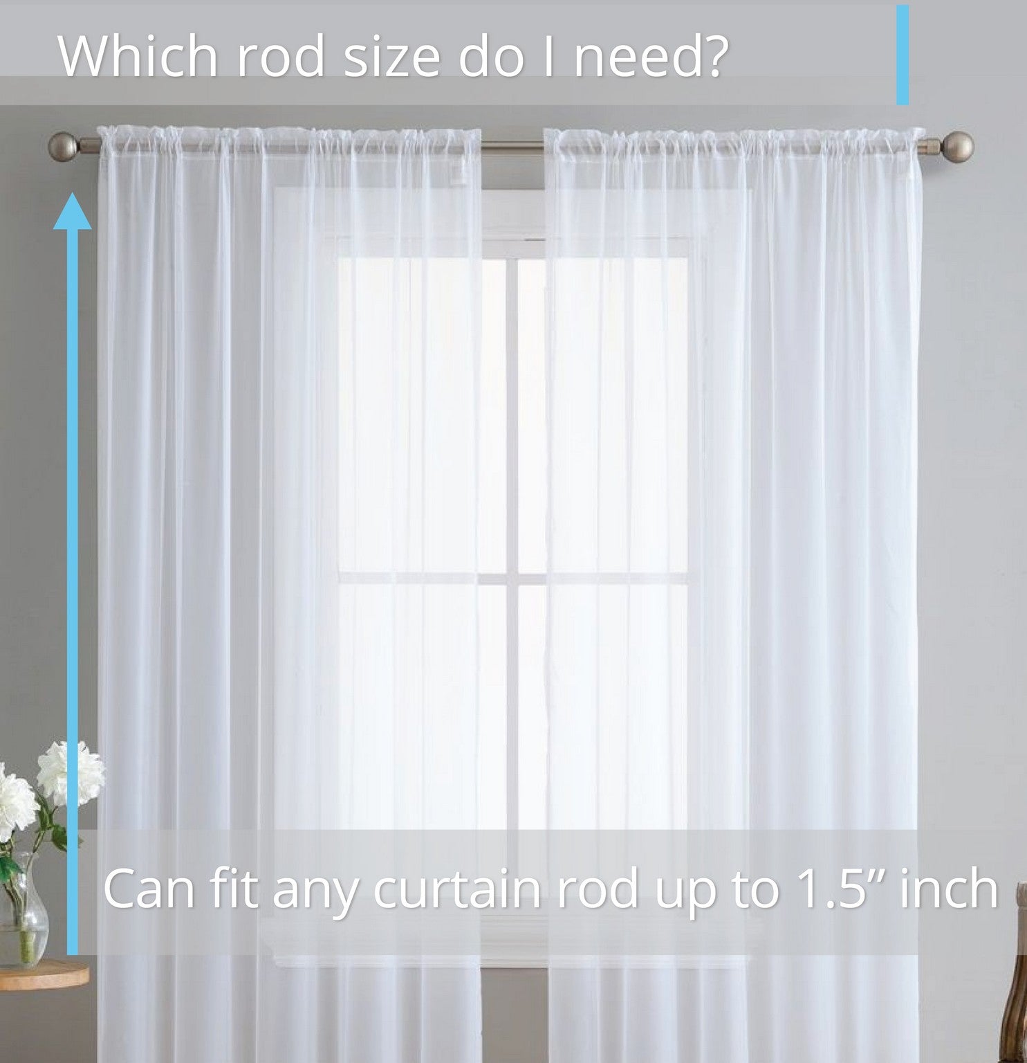 Lucento Sheer Rod Pocket Curtain Panels