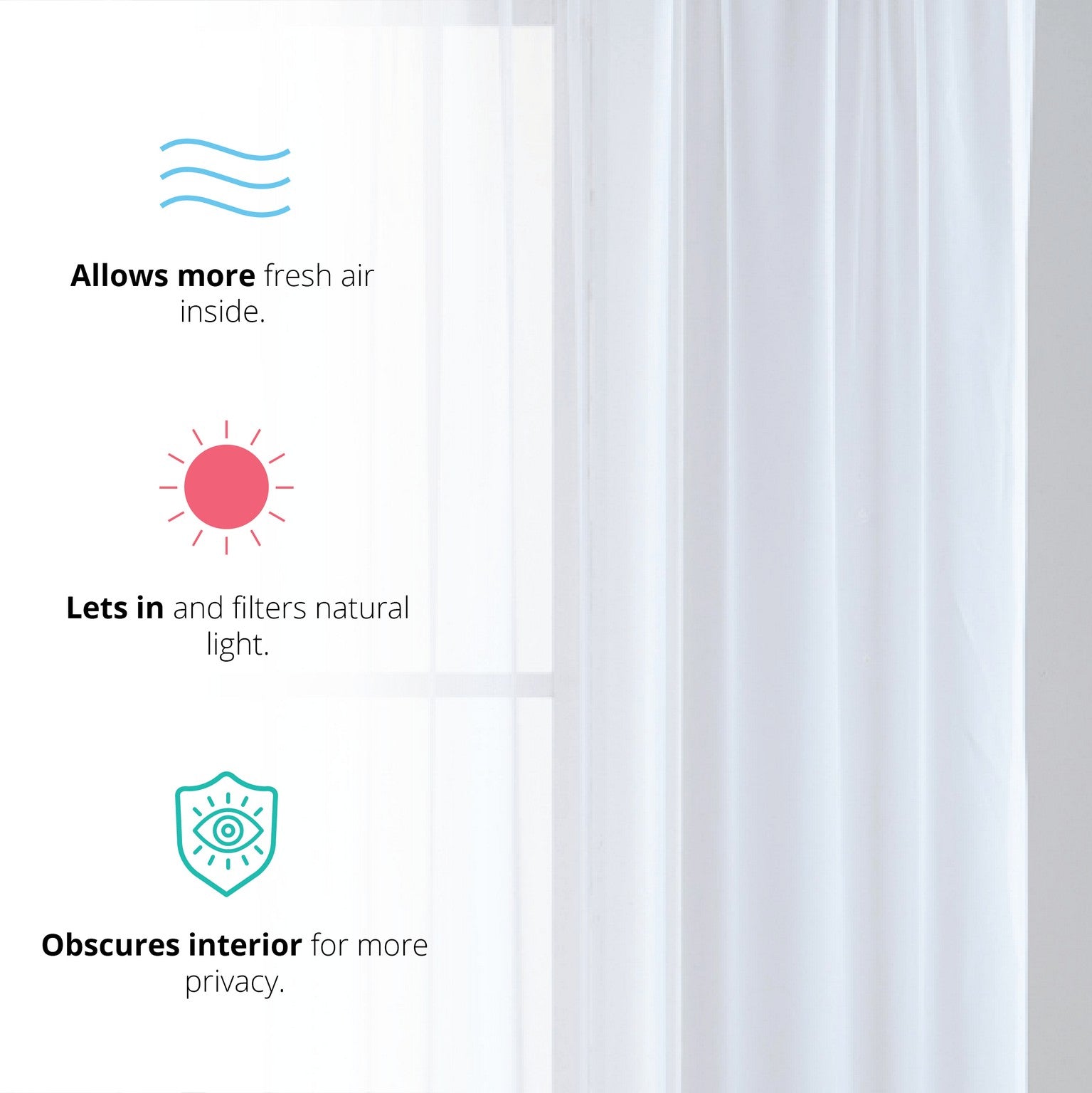 Lucento Sheer Rod Pocket Curtain Panels