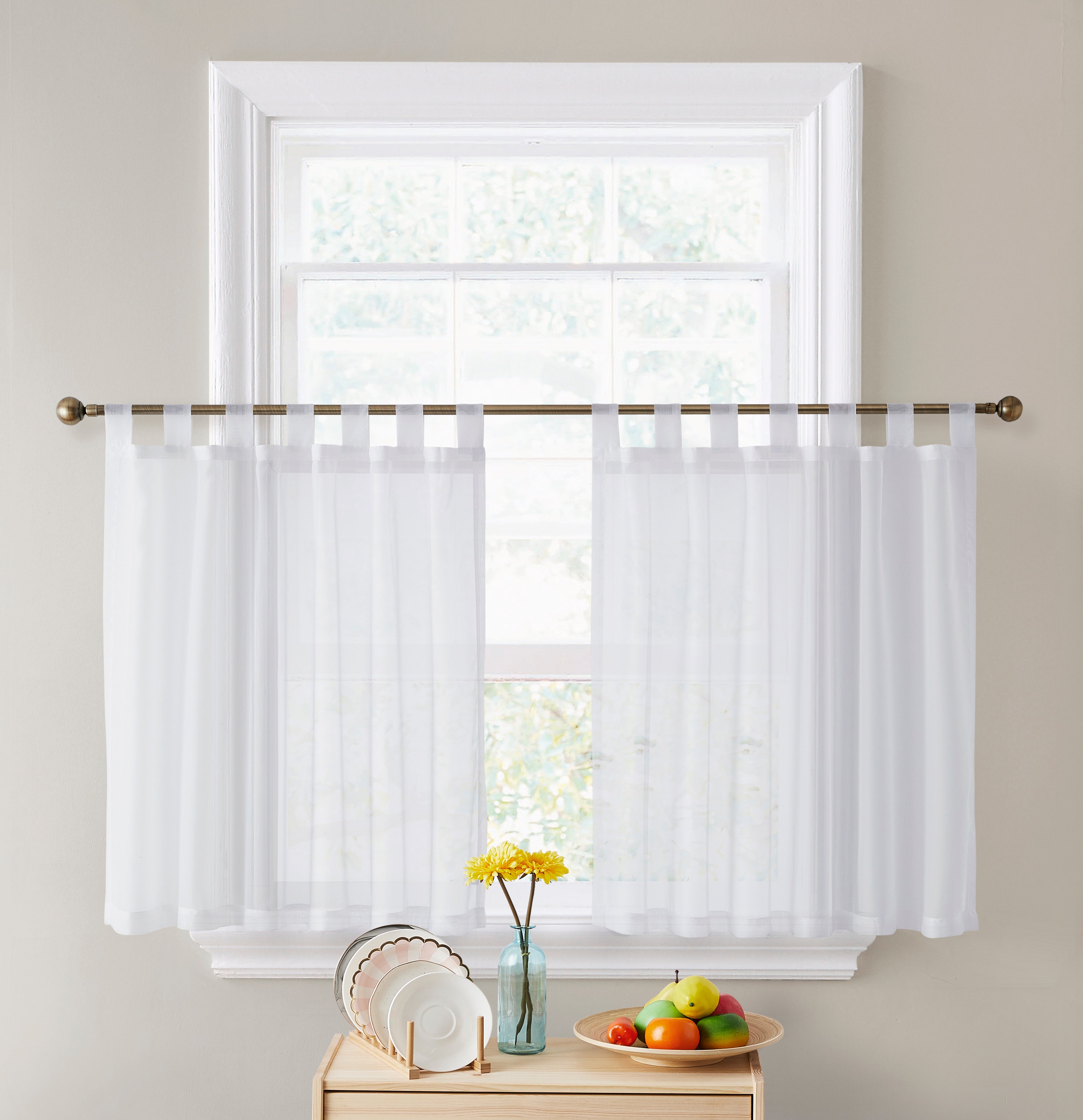 Sheer Voile Tab Top Tiers