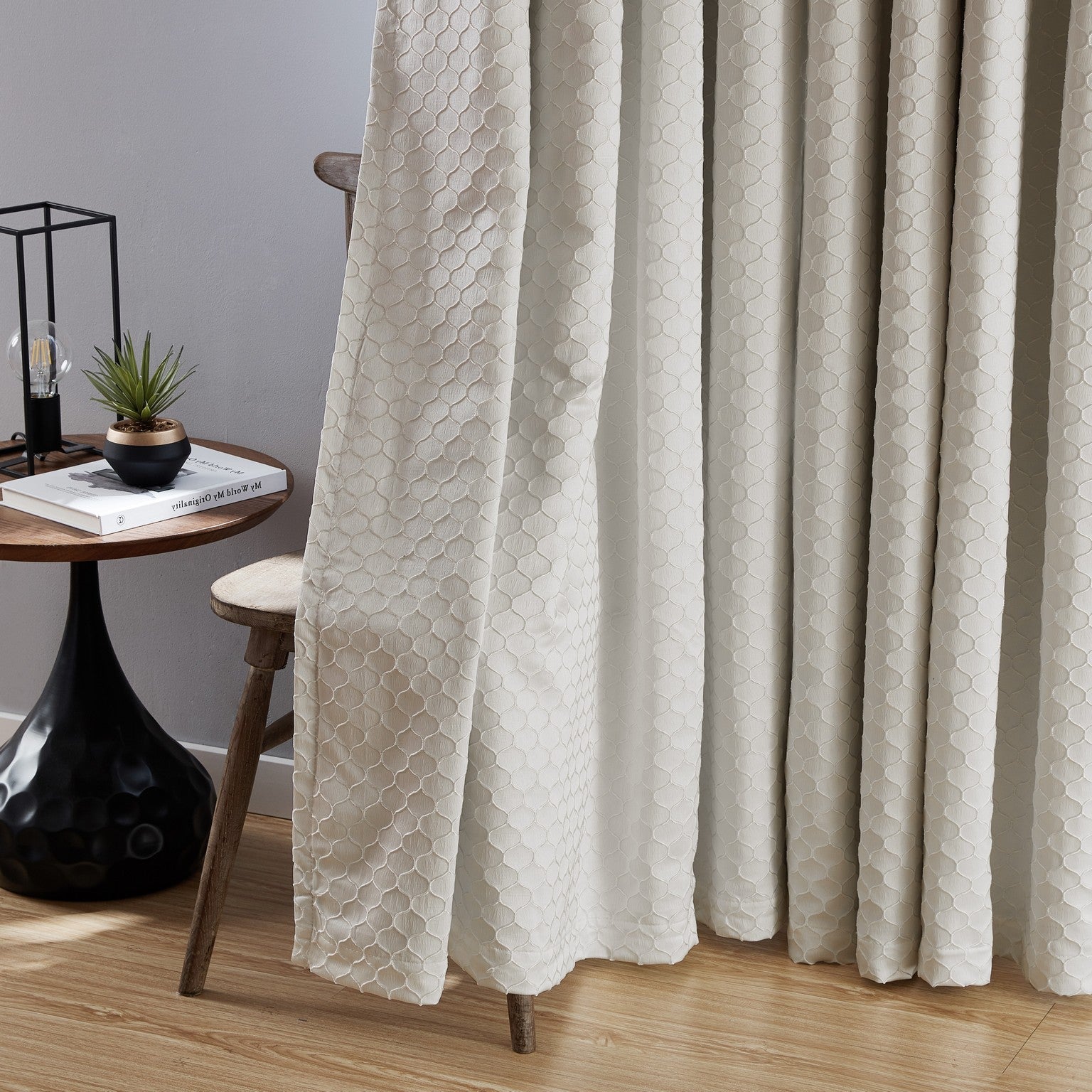 Siena Geometric 100% Blackout Grommet Curtains