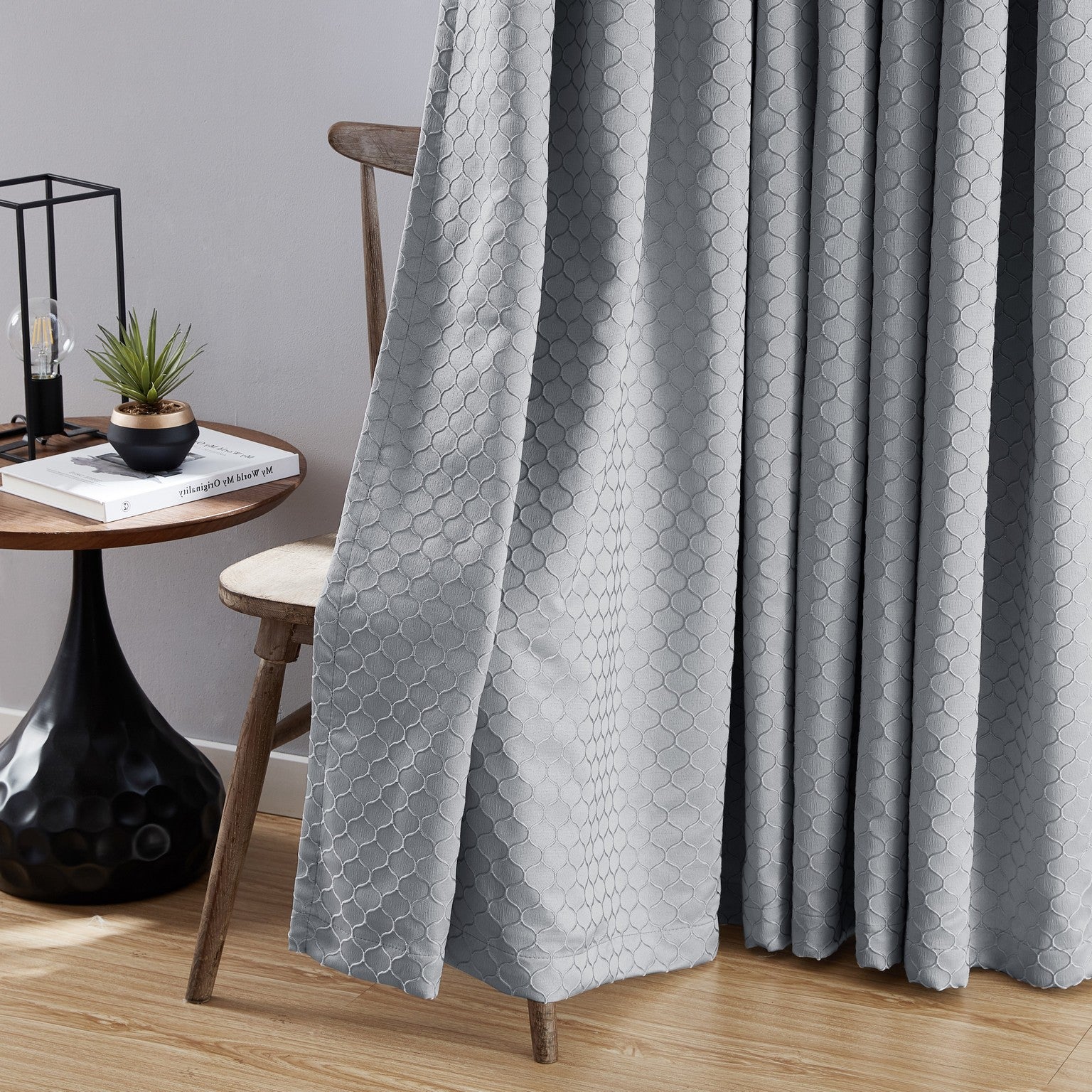 Siena Geometric 100% Blackout Grommet Curtains
