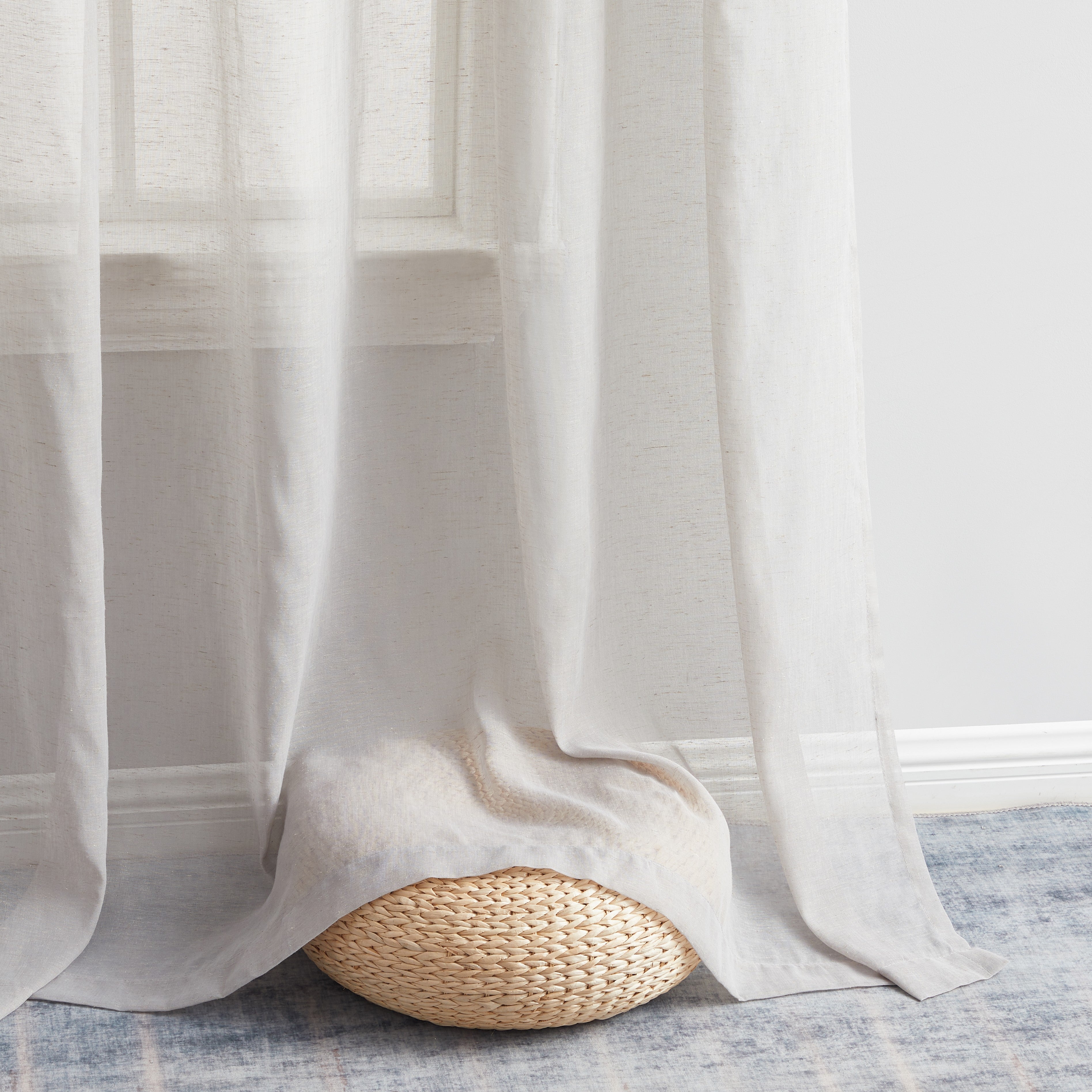 Sierra Linen Sheer Grommet Curtain Panels