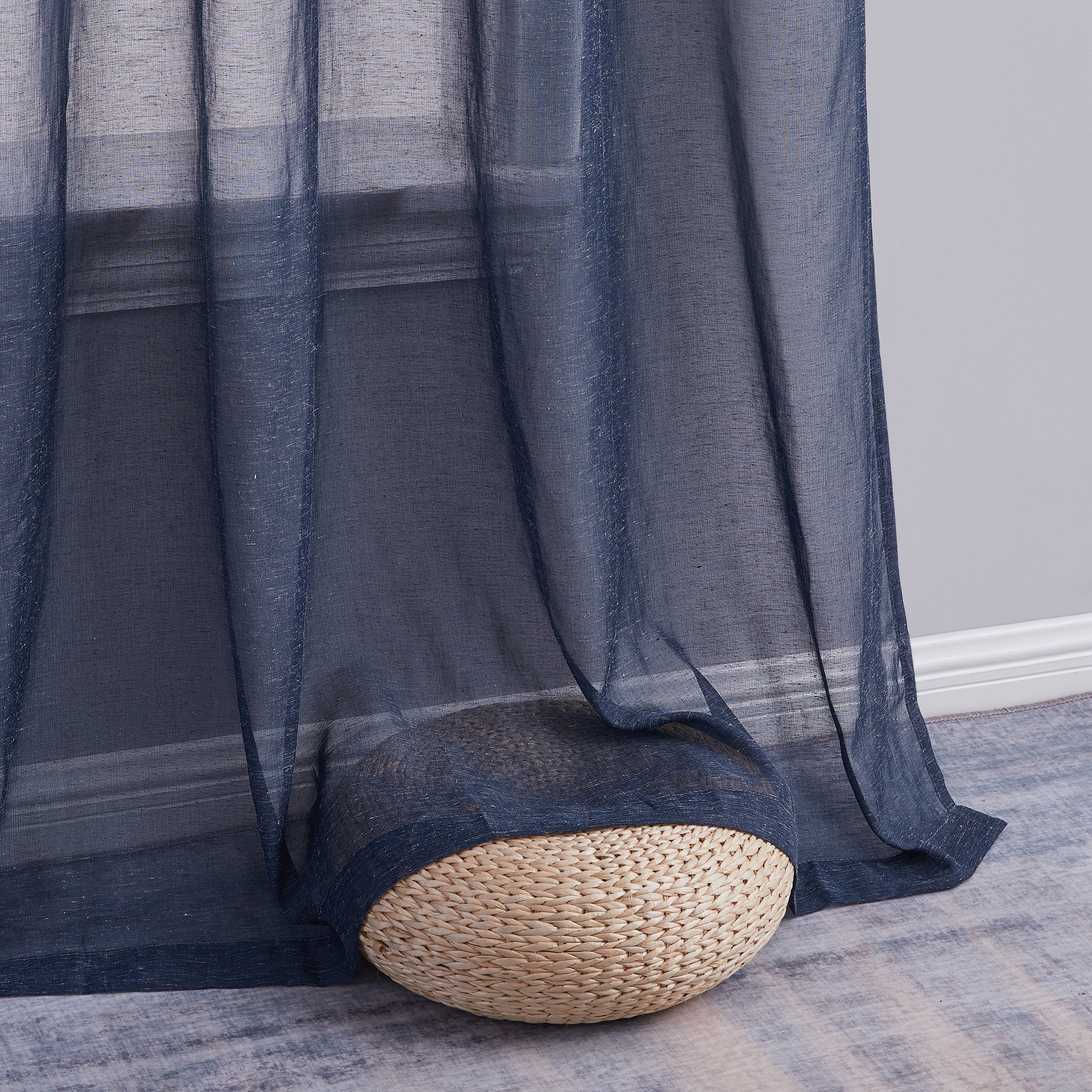 Sierra Linen Sheer Grommet Curtain Panels