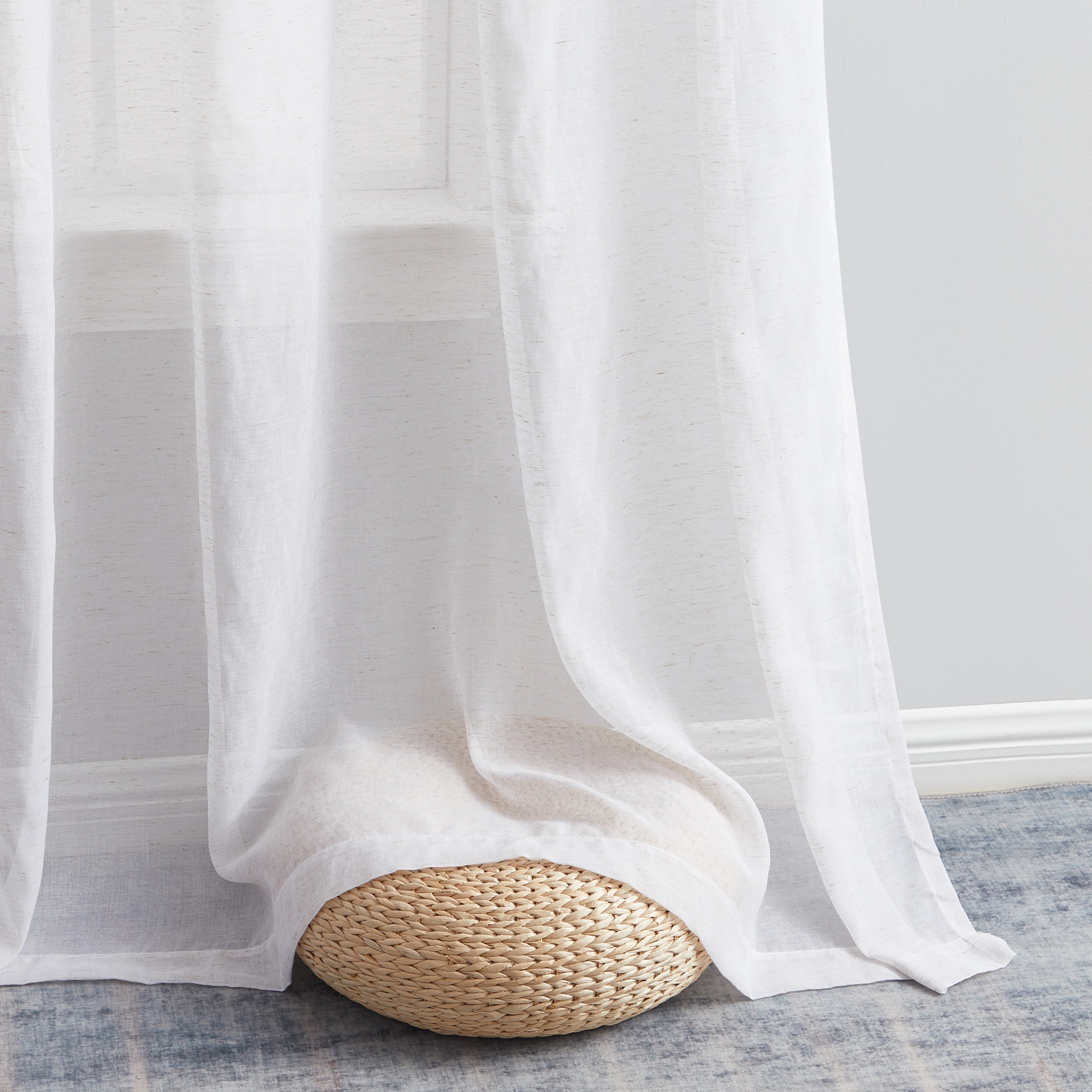 Sierra Linen Sheer Grommet Curtain Panels