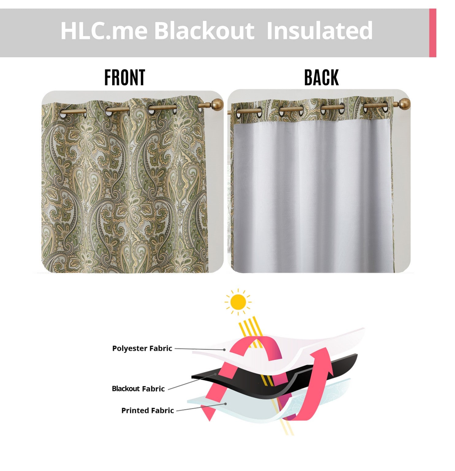 Paris Paisley Room Darkening Grommet Panels