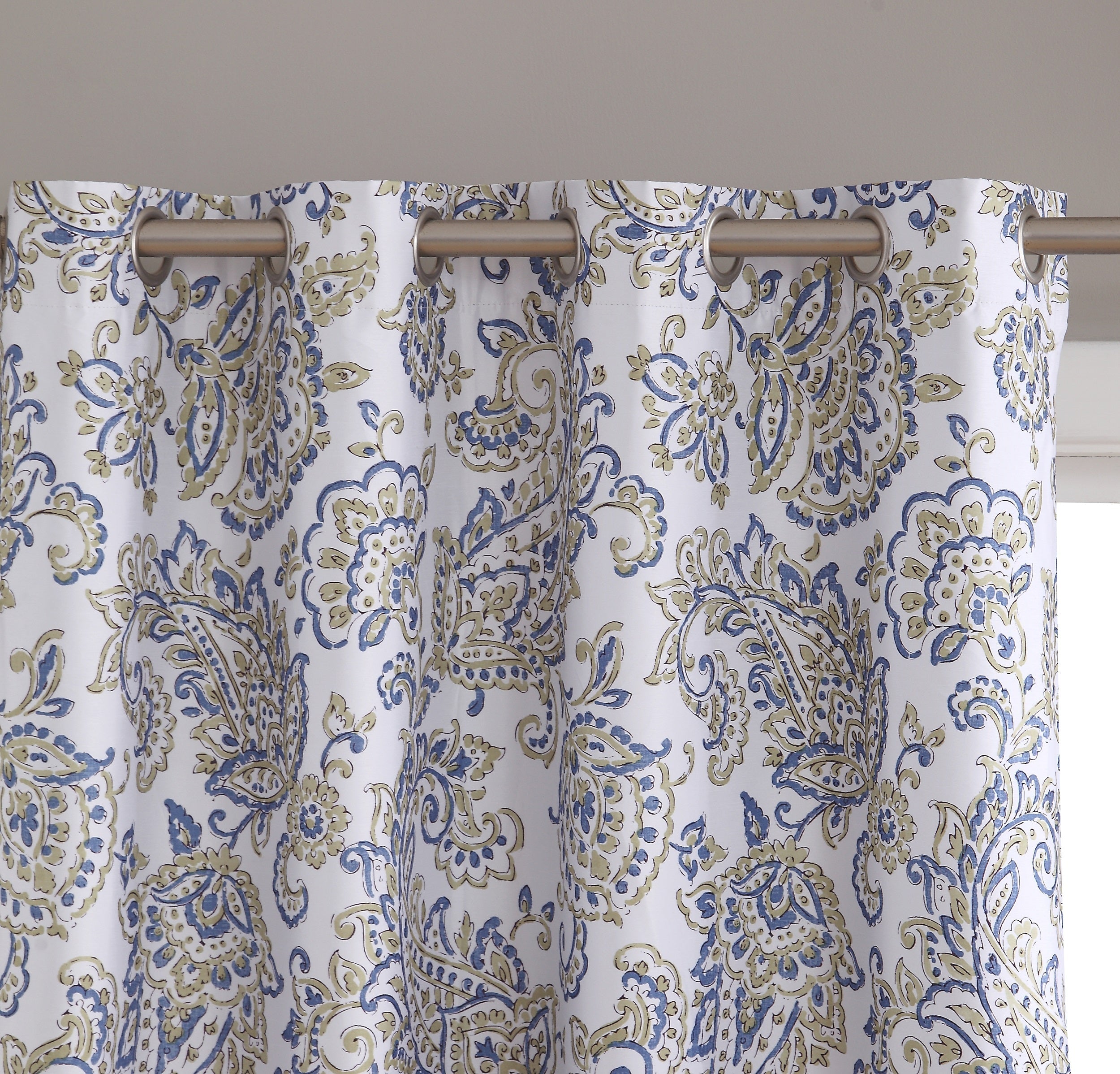 Amalfi Paisley 100% Blackout Grommet Curtain Panels