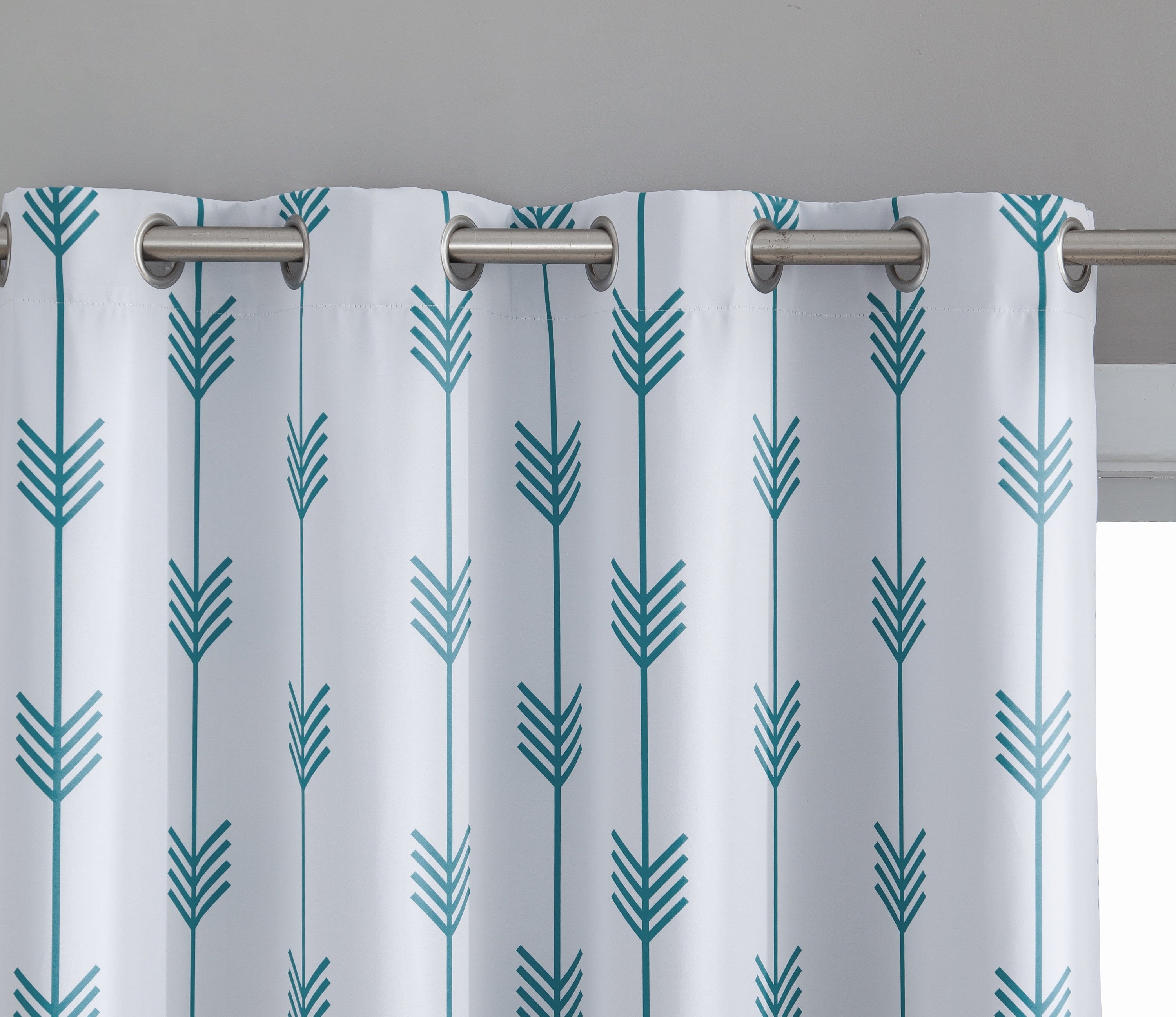 Arrow Print Room Darkening Grommet Curtain Panels
