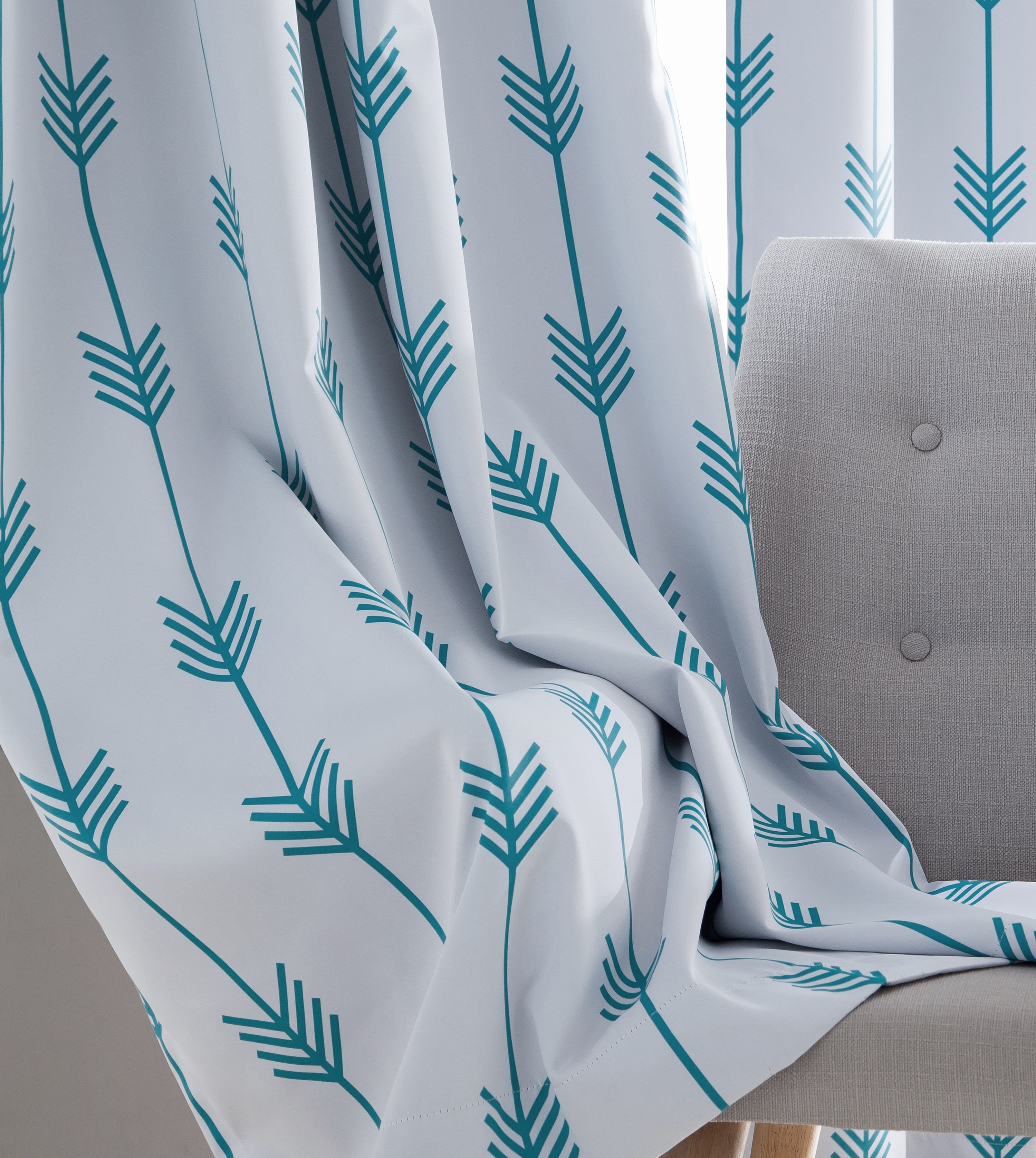 Arrow Print Room Darkening Grommet Curtain Panels