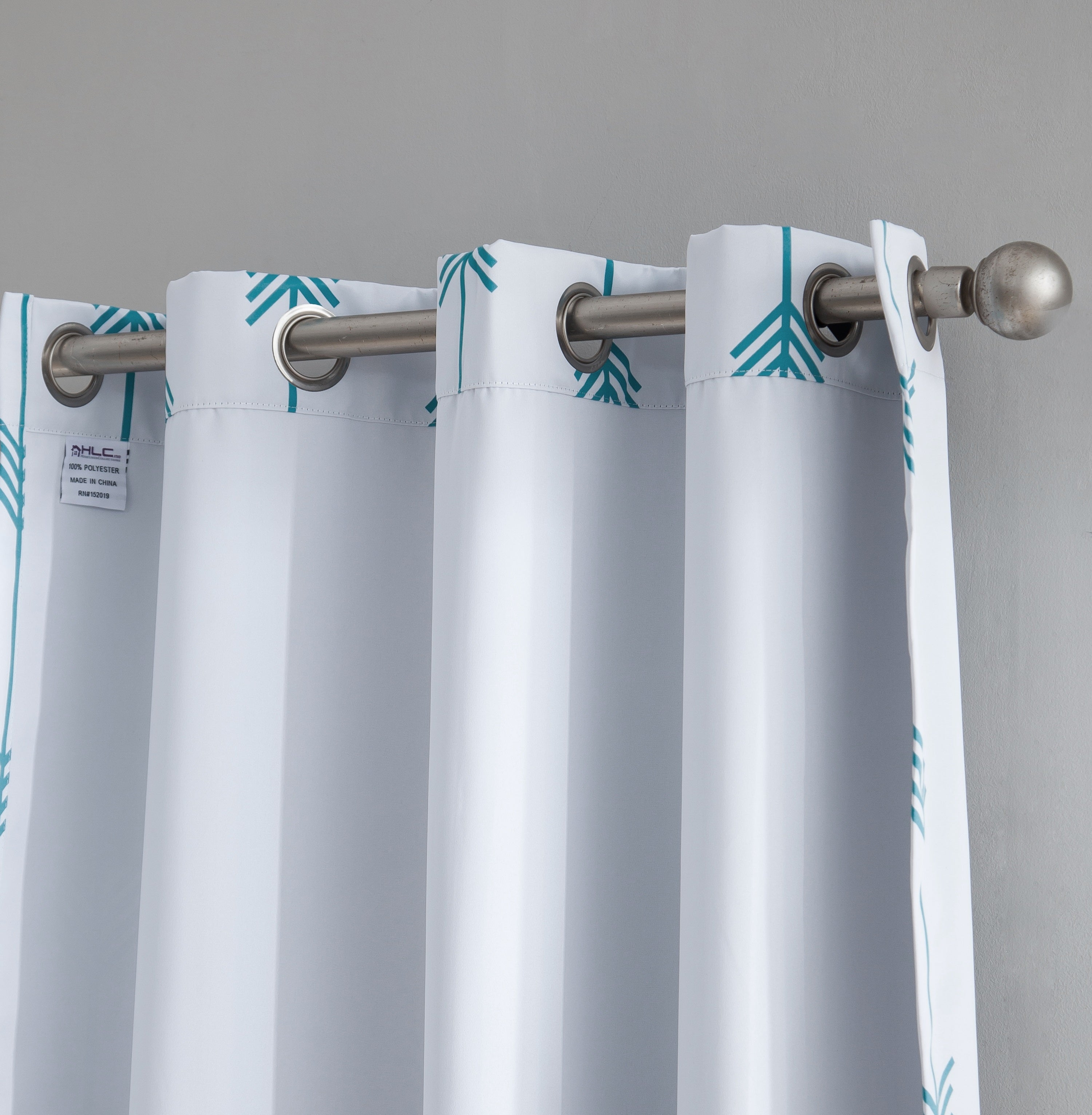 Arrow Print Room Darkening Grommet Curtain Panels