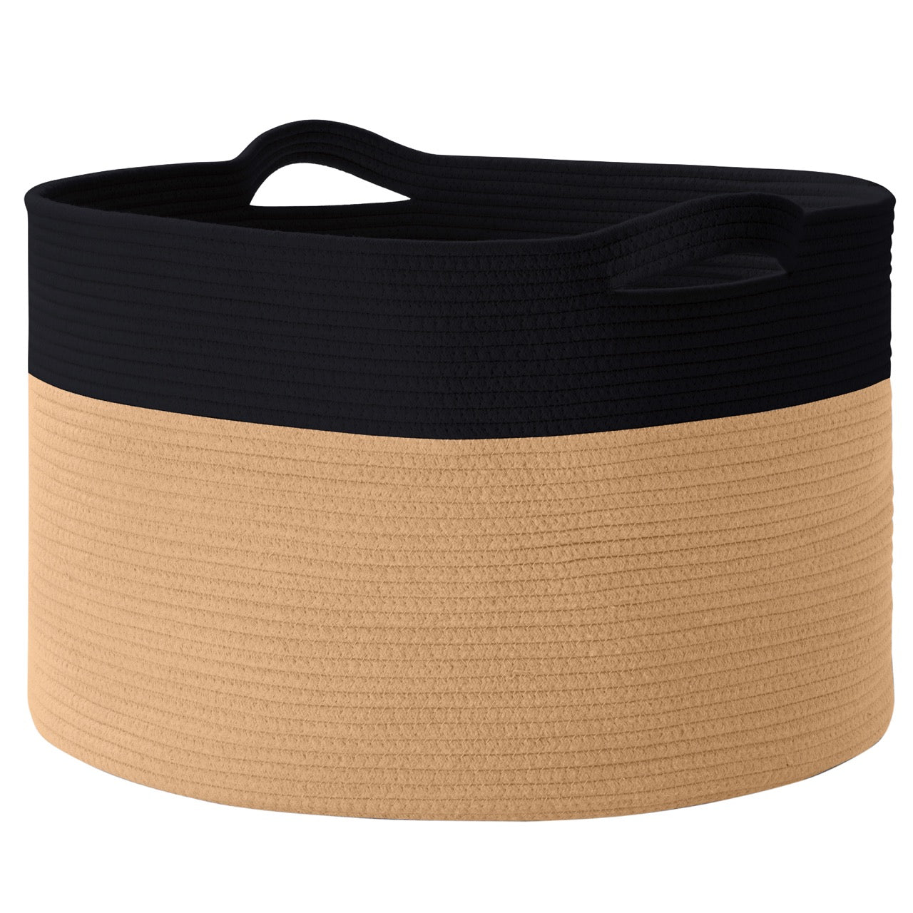 Cotton Rope Storage Basket Laundry Hamper w/ Handles