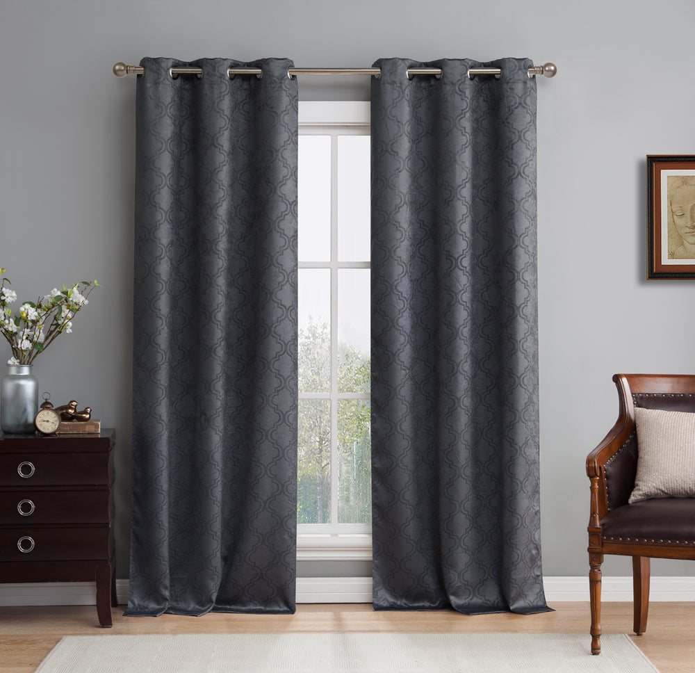 Redmont Lattice Room Darkening Grommet Curtain Panels