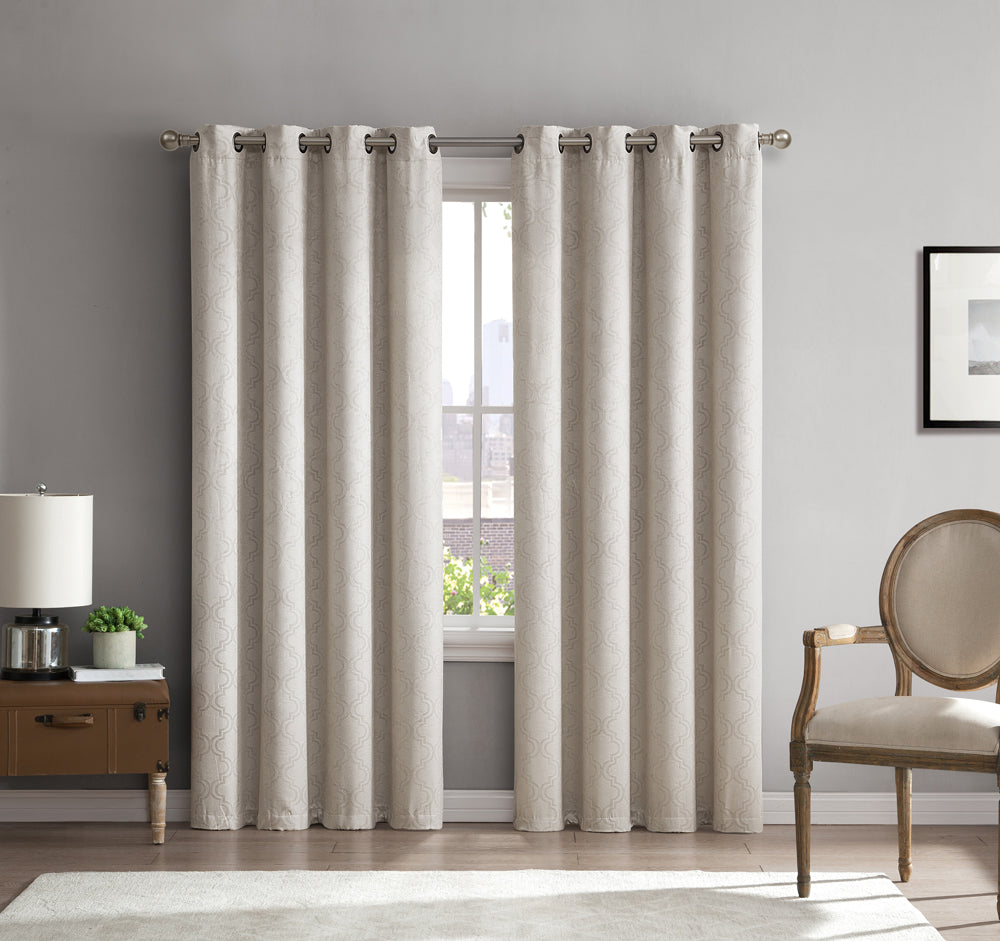 Redmont Lattice Room Darkening Grommet Curtain Panels